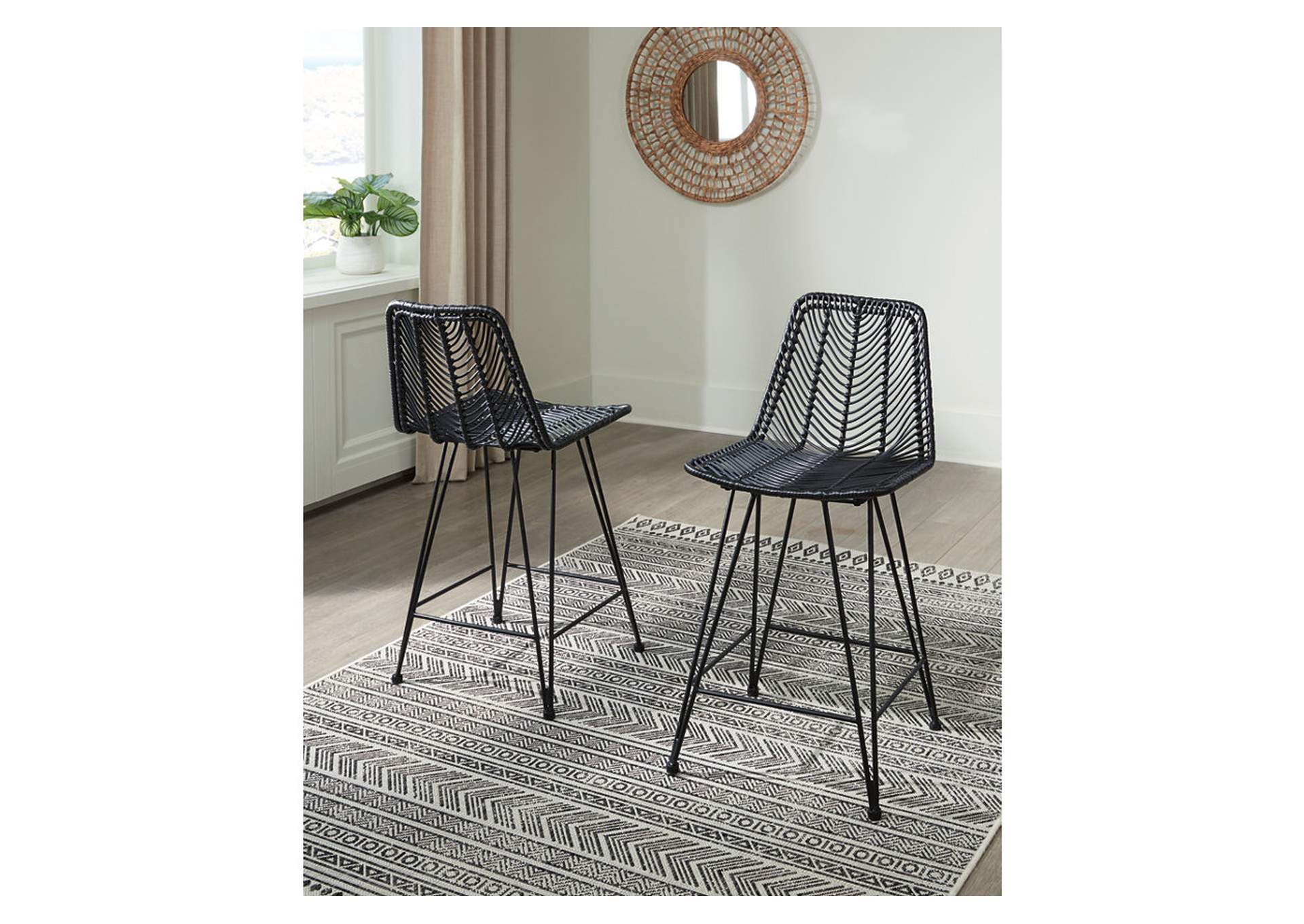 Angentree Counter Height Bar Stool (Set of 2),Signature Design By Ashley