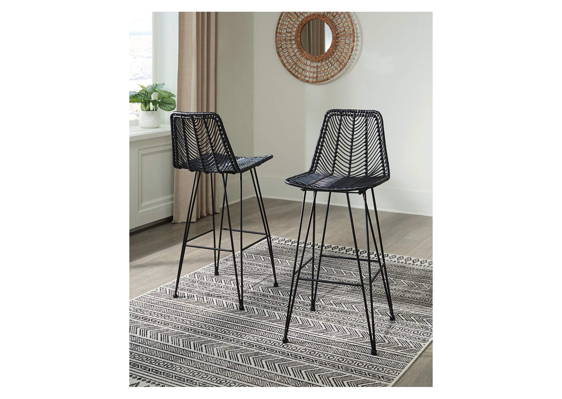 Angentree Bar Height Bar Stool (Set of 2),Signature Design By Ashley