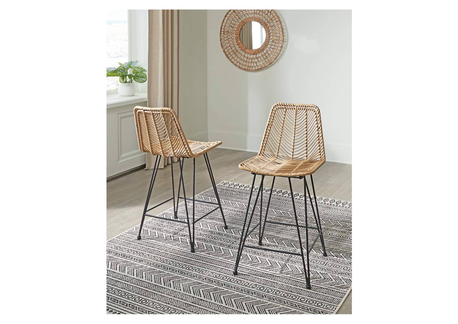 Angentree Counter Height Bar Stool (Set of 2),Signature Design By Ashley