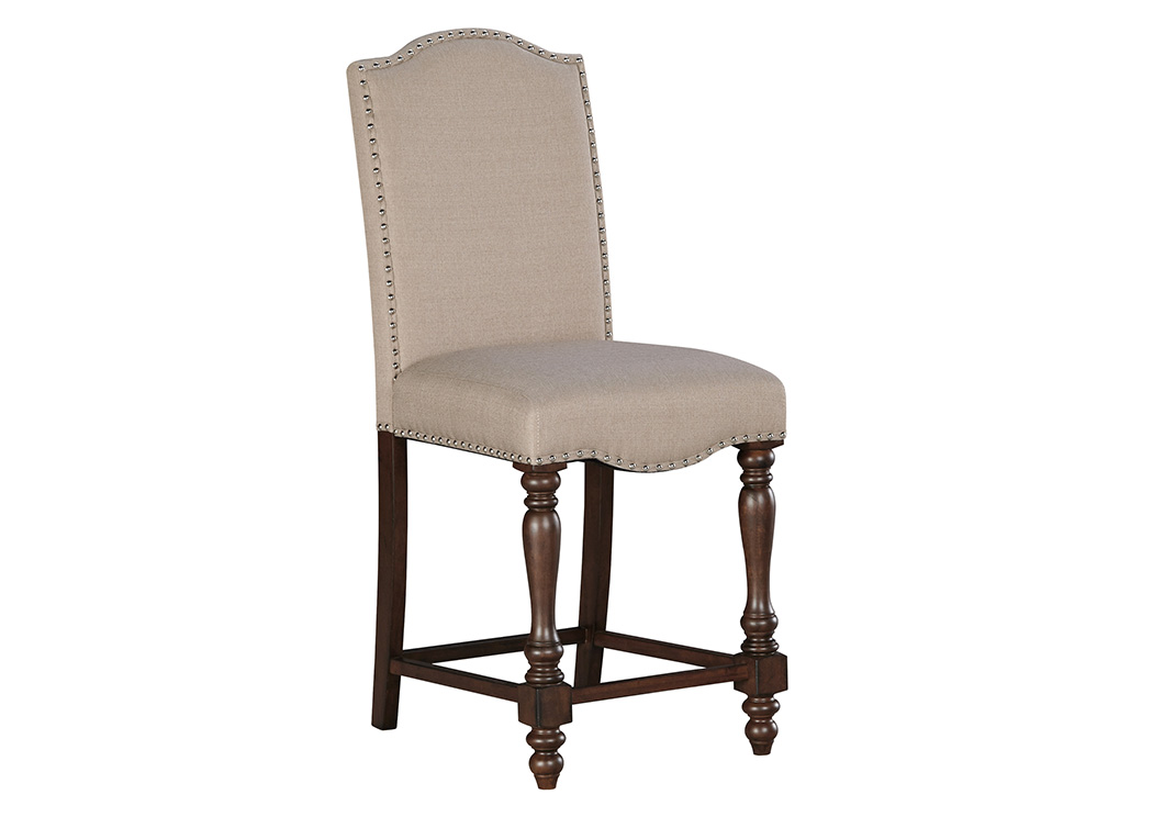 Baxenburg Brown Upholstered Barstool (Set of 2),ABF Signature Design by Ashley