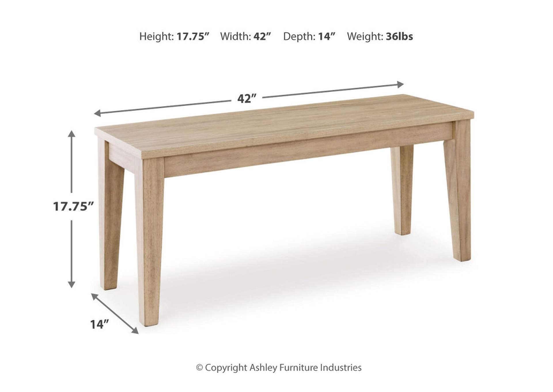 Gleanville 42" Dining Bench,Signature Design By Ashley