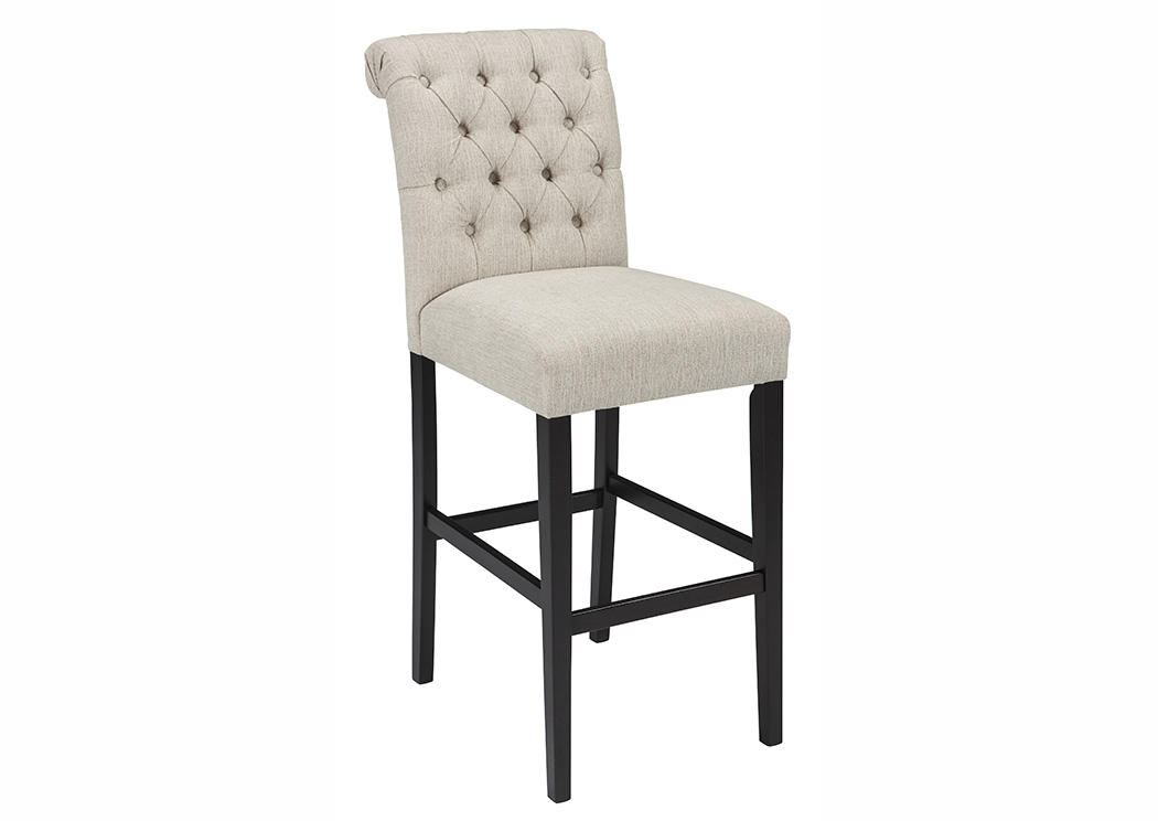 Tripton Medium Linen Tall Upholstered Barstool (Set of 2),ABF Signature Design by Ashley