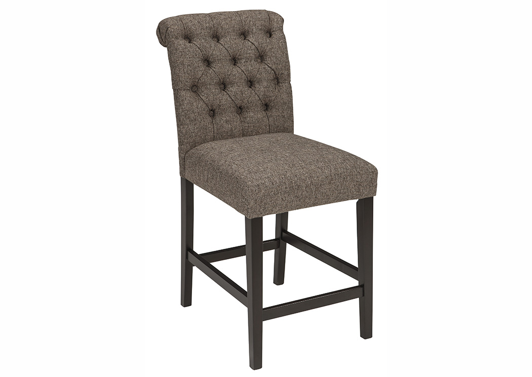 Tripton Medium Brown Upholstered Barstool (Set of 2),ABF Signature Design by Ashley