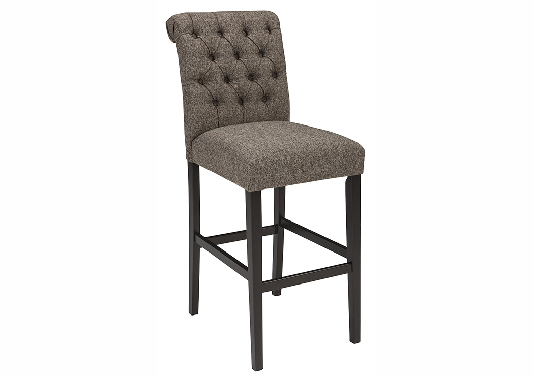 Tripton Medium Brown Tall Upholstered Barstool (Set of 2),ABF Signature Design by Ashley