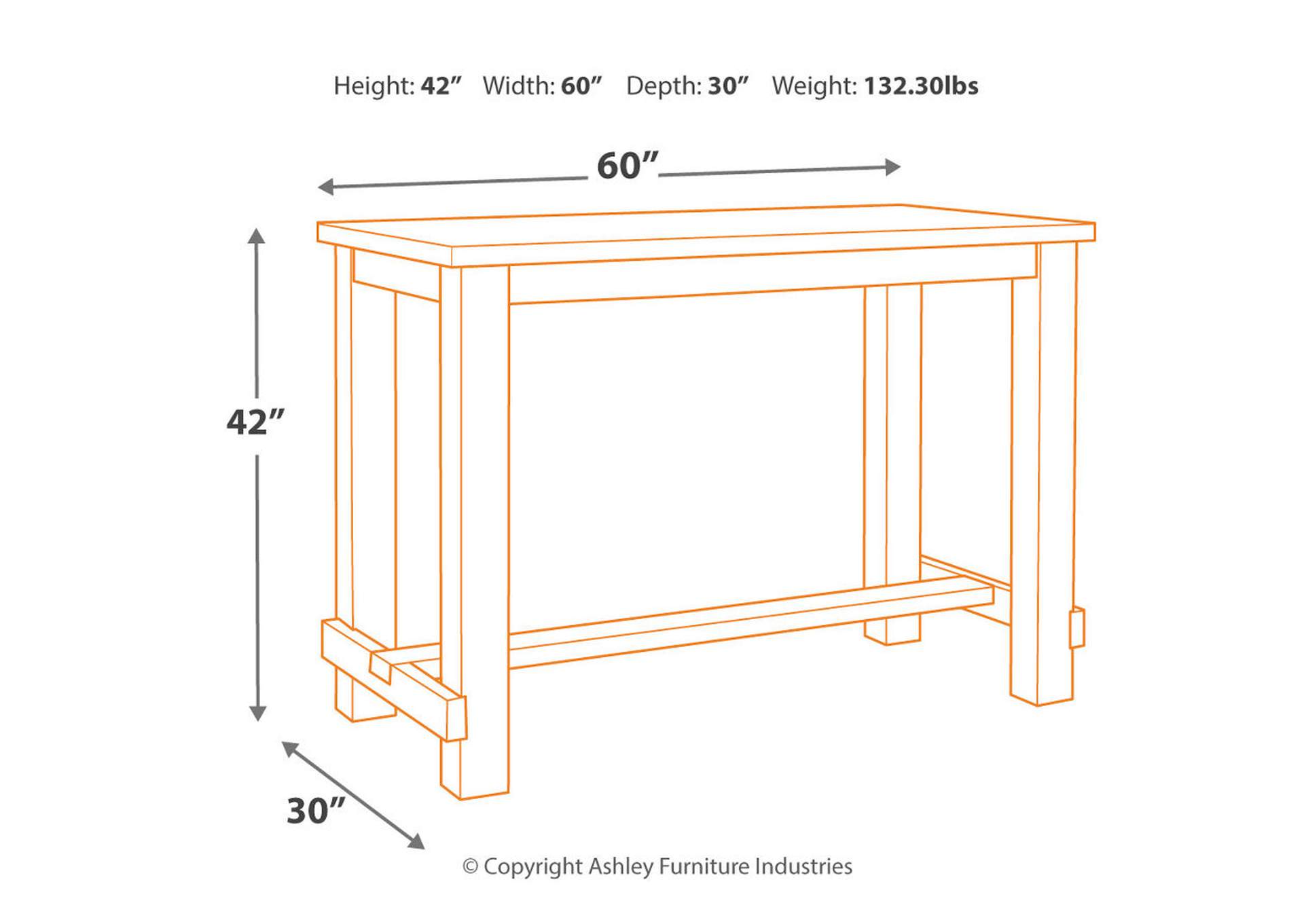 Drewing Bar Height Table,Signature Design By Ashley