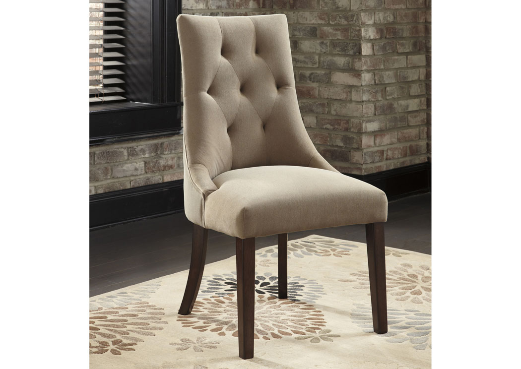 Mestler Light Brown Upholstered Side Chair (Set of 2),ABF Signature Design by Ashley