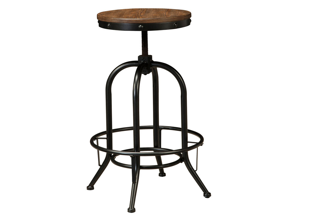 Pinnadel Light Brown Tall Swivel Stool (Set of 2),ABF Signature Design by Ashley