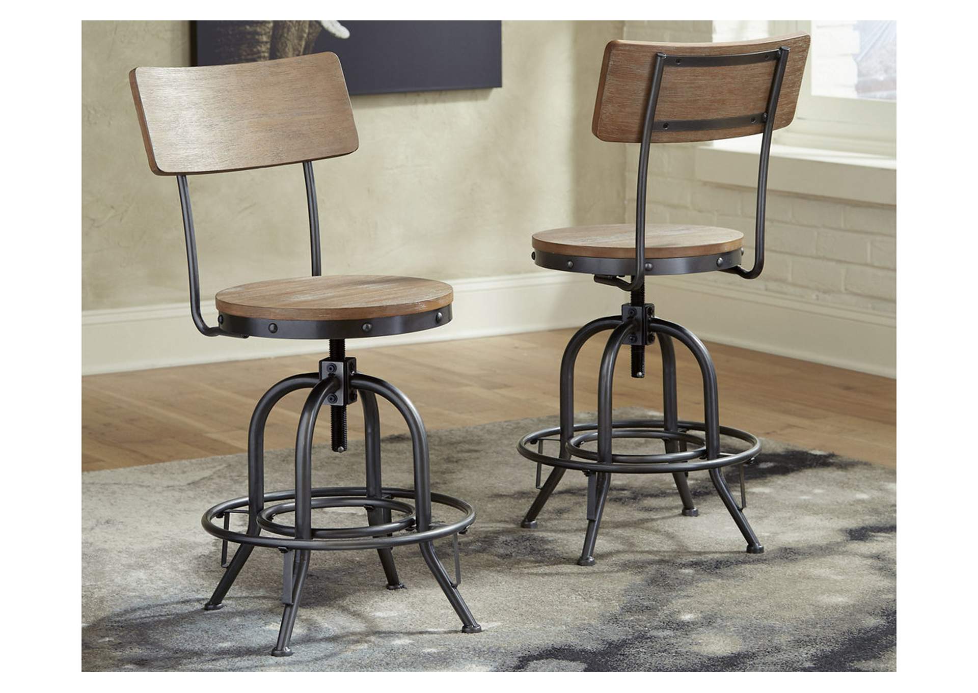 Pinnadel Counter Height Bar Stool Set Of 2 Marys Furniture World Batesville
