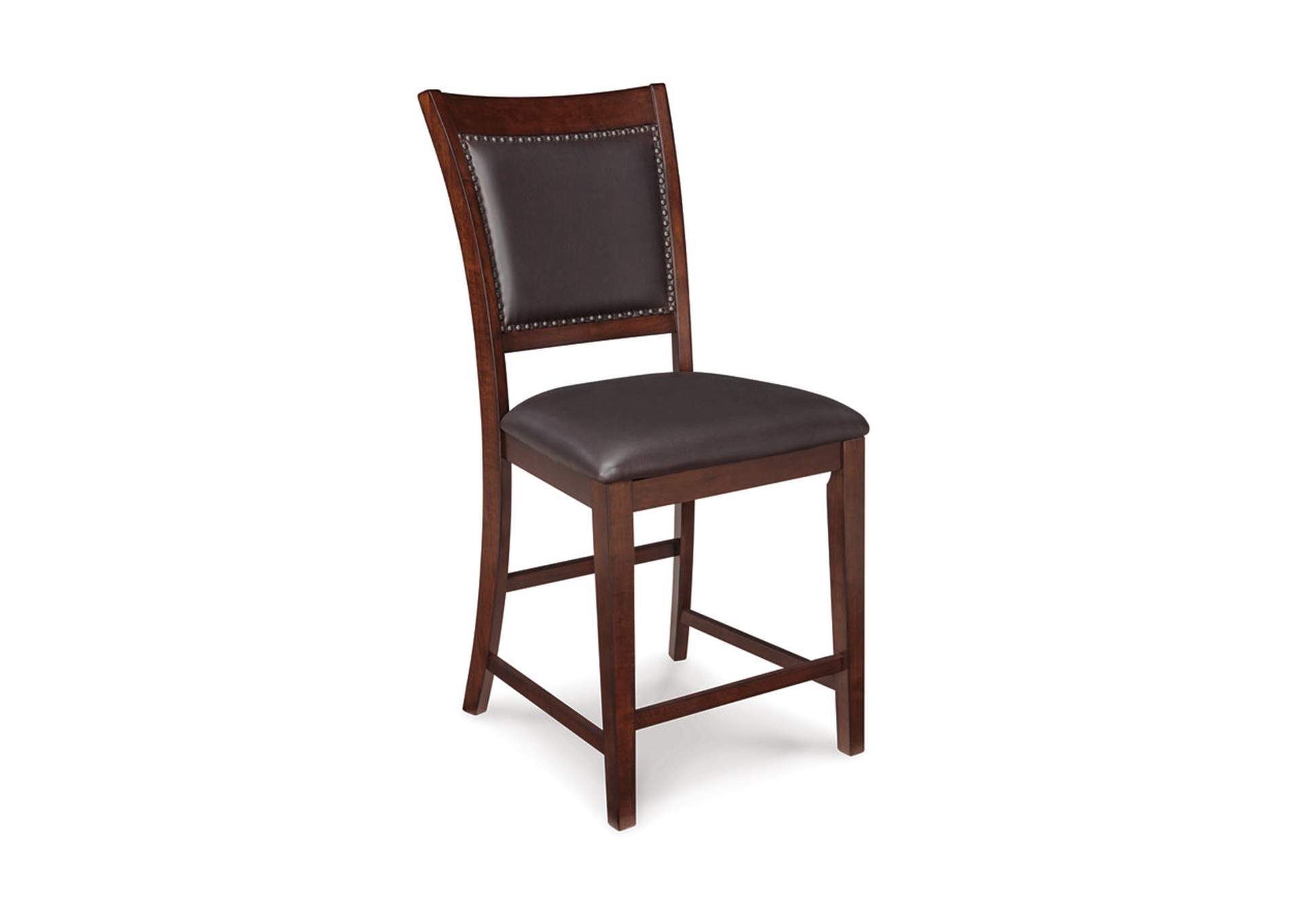 Collenburg Dark Brown Upholstered Barstool (Set of 2),ABF Signature Design by Ashley