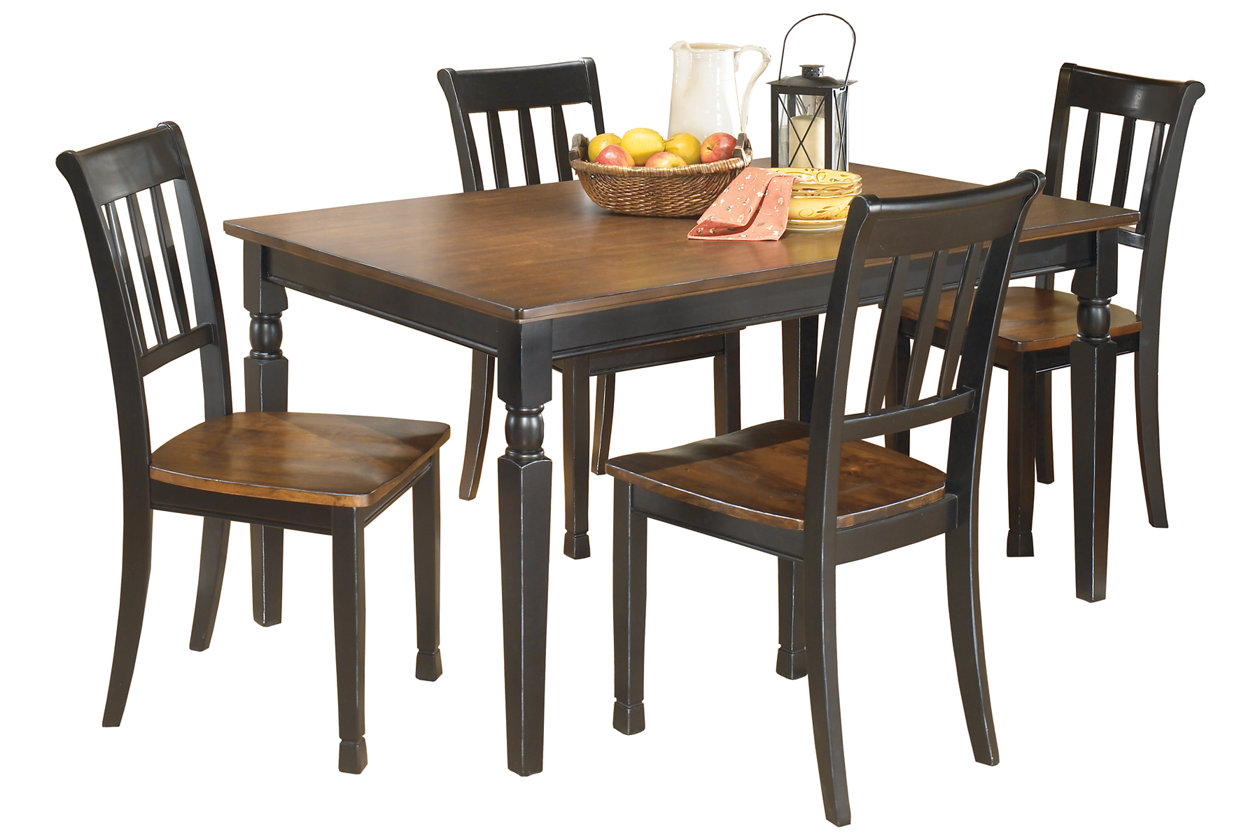 owingsville dining table and 4 chairs and bench