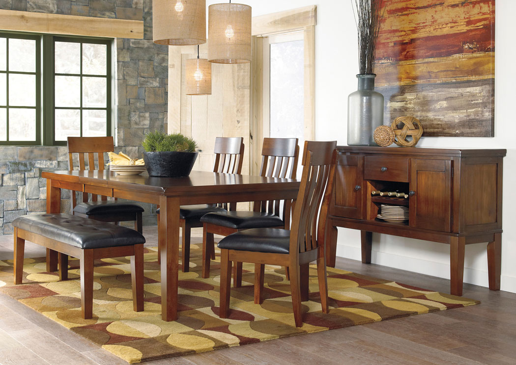 Ralene Rectangular Extension Table w/ 4 Upholstered Side Chairs & Bench,ABF Signature Design by Ashley