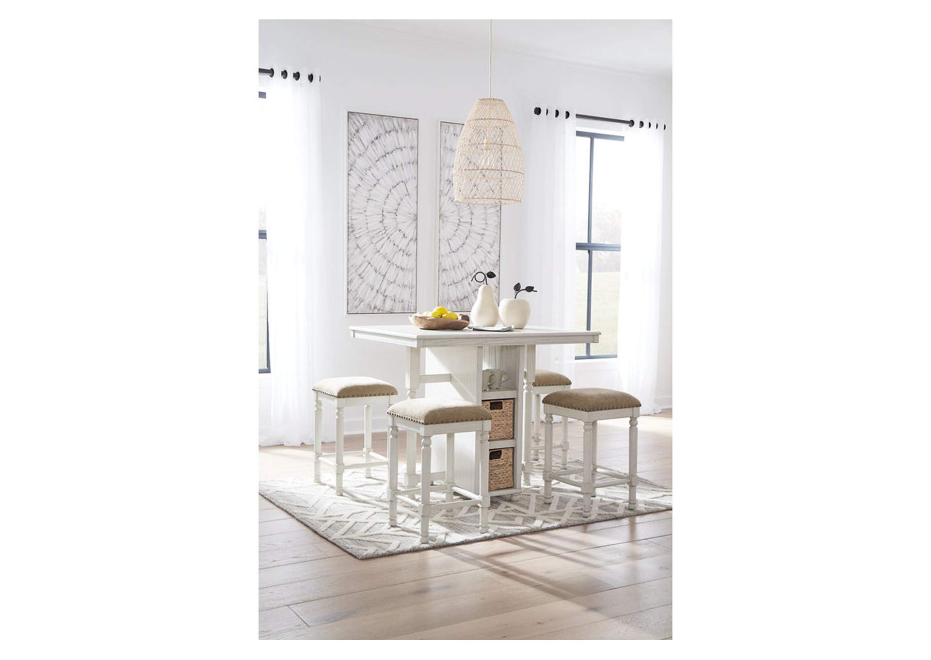 Robbinsdale Counter Height Dining Table and Bar Stools (Set of 5),Signature Design By Ashley
