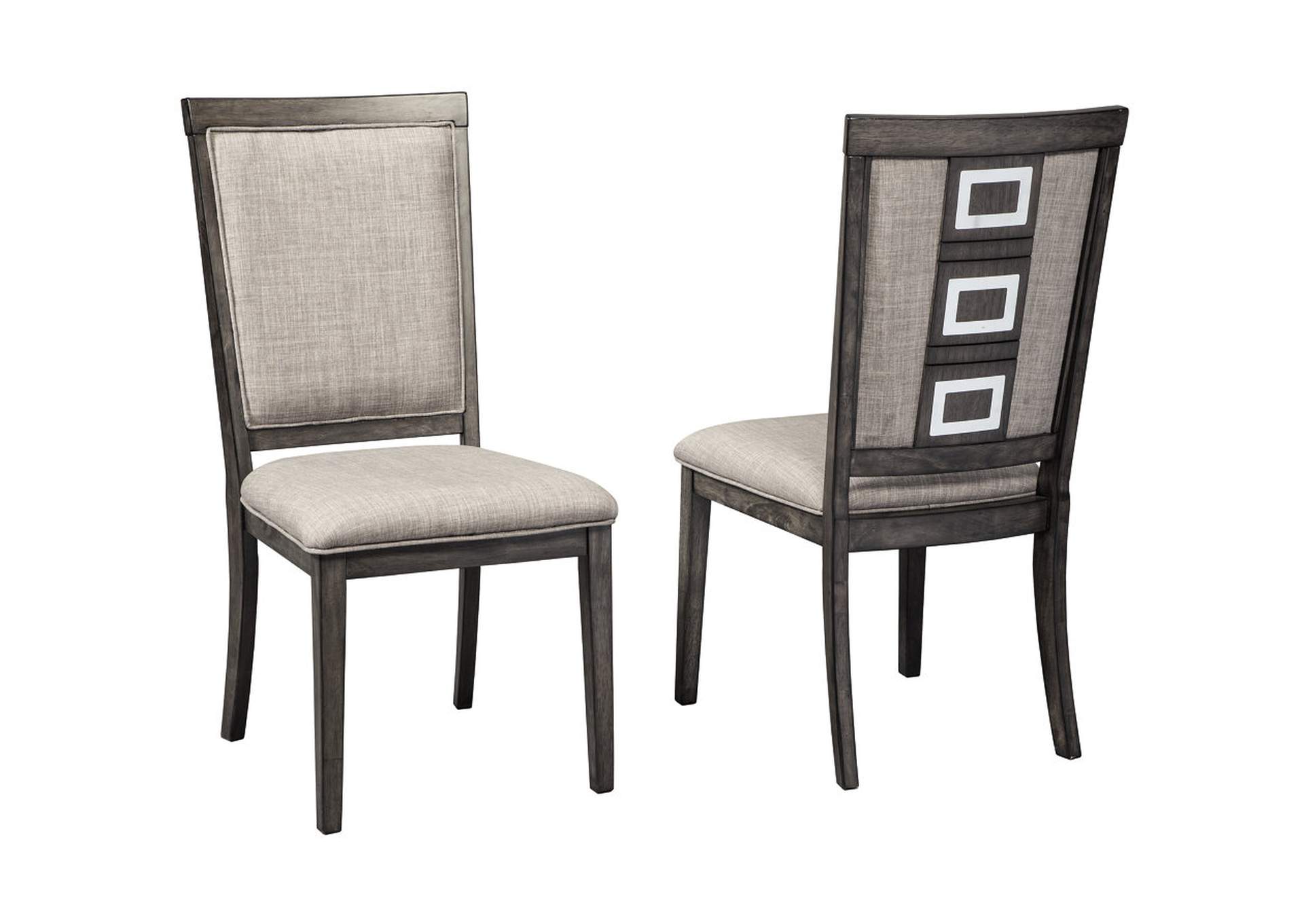 Chadoni Gray Upholstered Side Chair (Set of 2),ABF Signature Design by Ashley