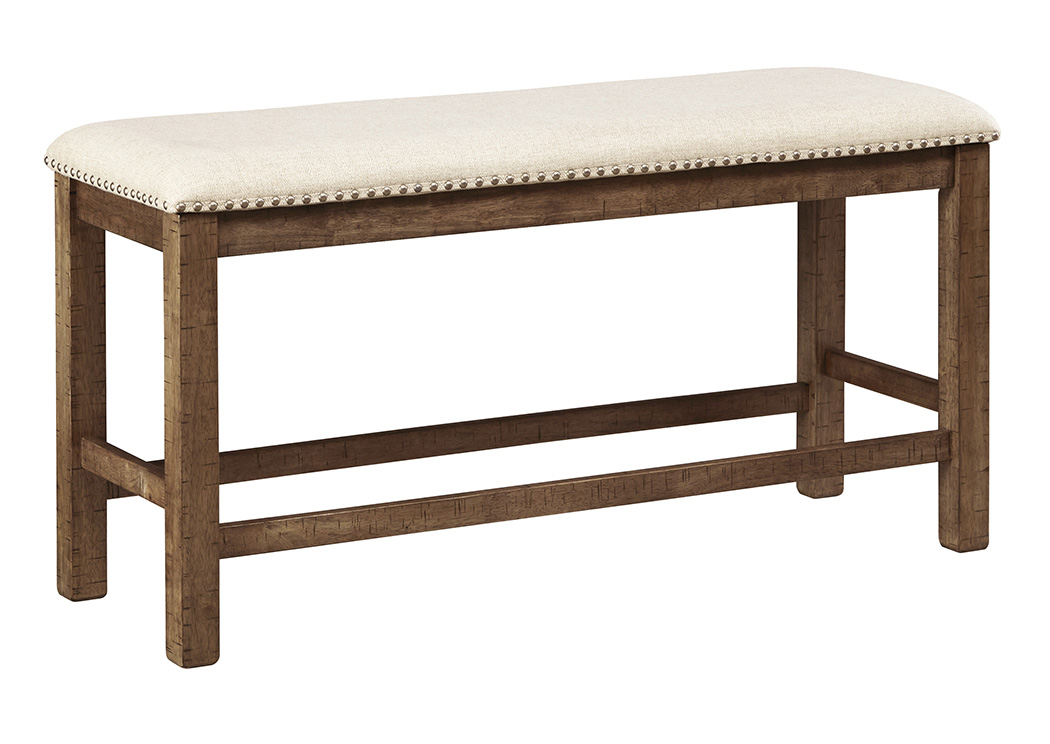 Moriville Gray Double Upholstered Bench,ABF Signature Design by Ashley