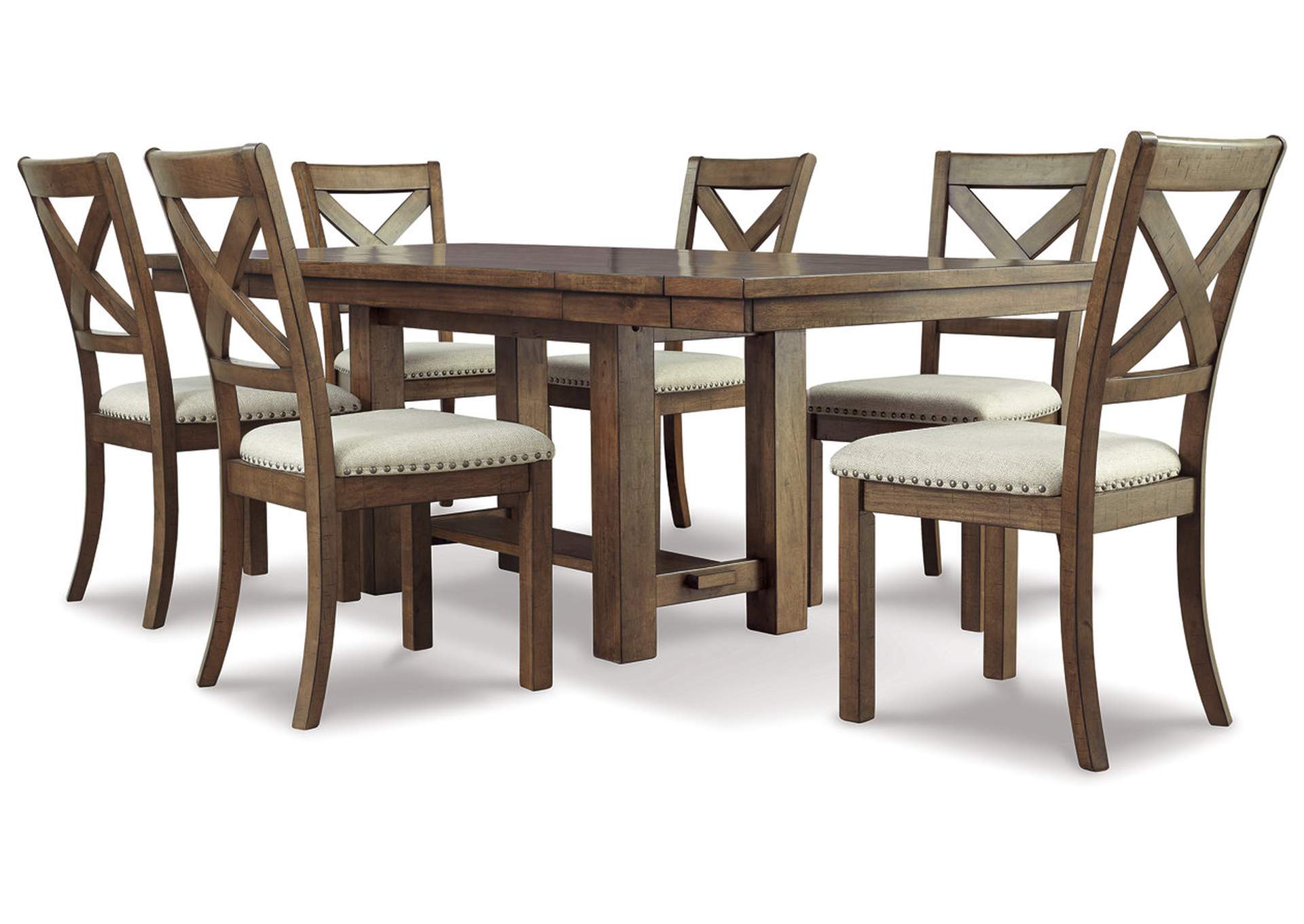 Moriville Dining Table and 6 Chairs,Signature Design By Ashley
