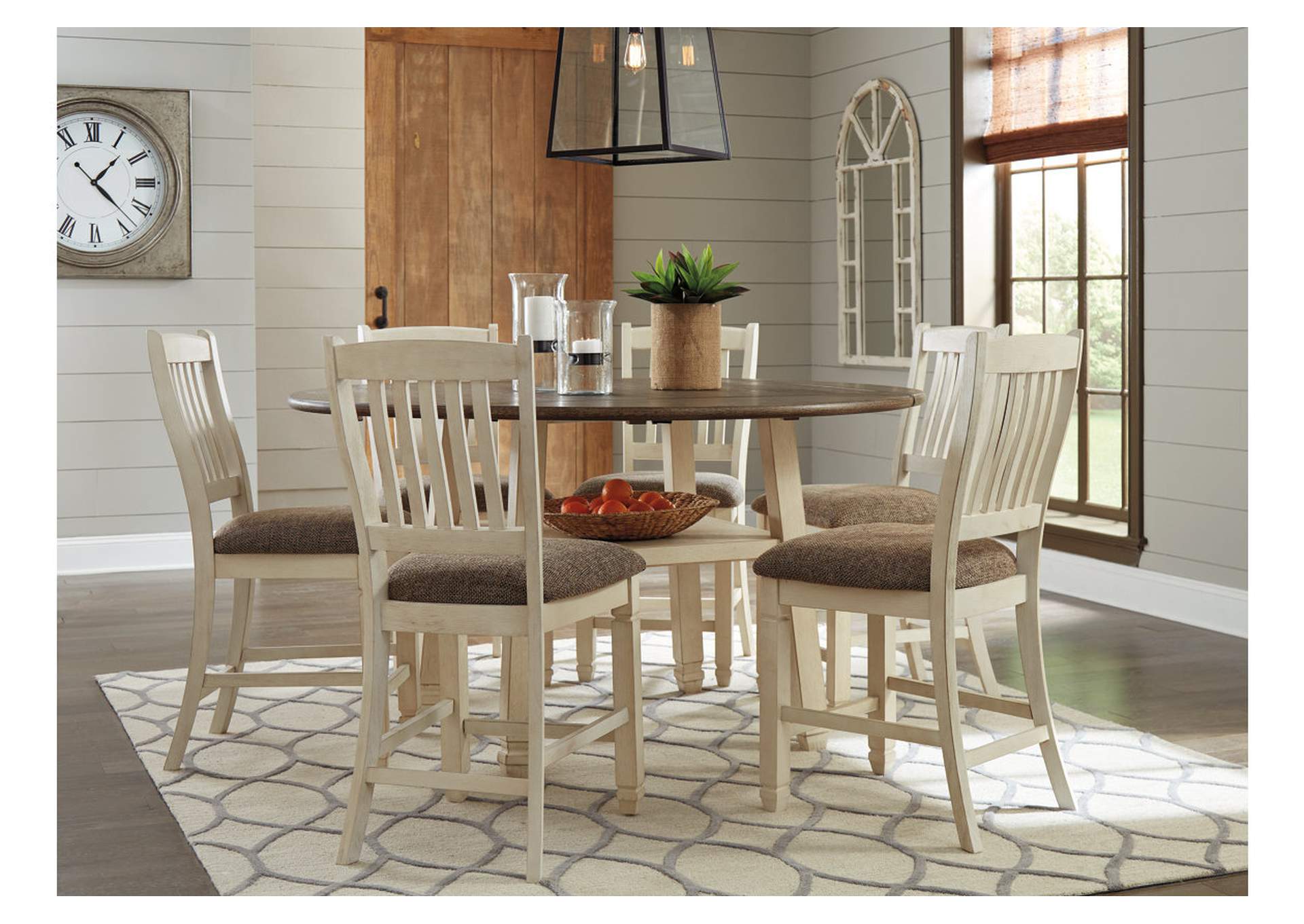 bolanburg counter height dining table and 4 barstools