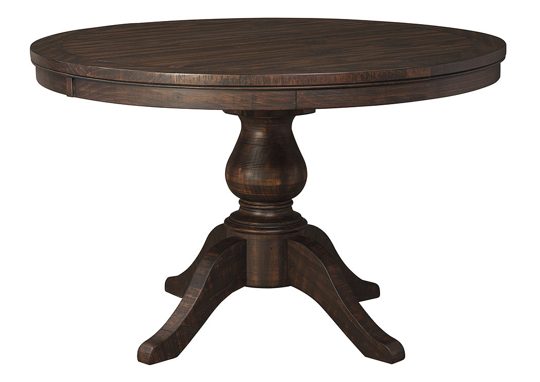 Trudell Golden Brown Round Dining Room Table,ABF Signature Design by Ashley