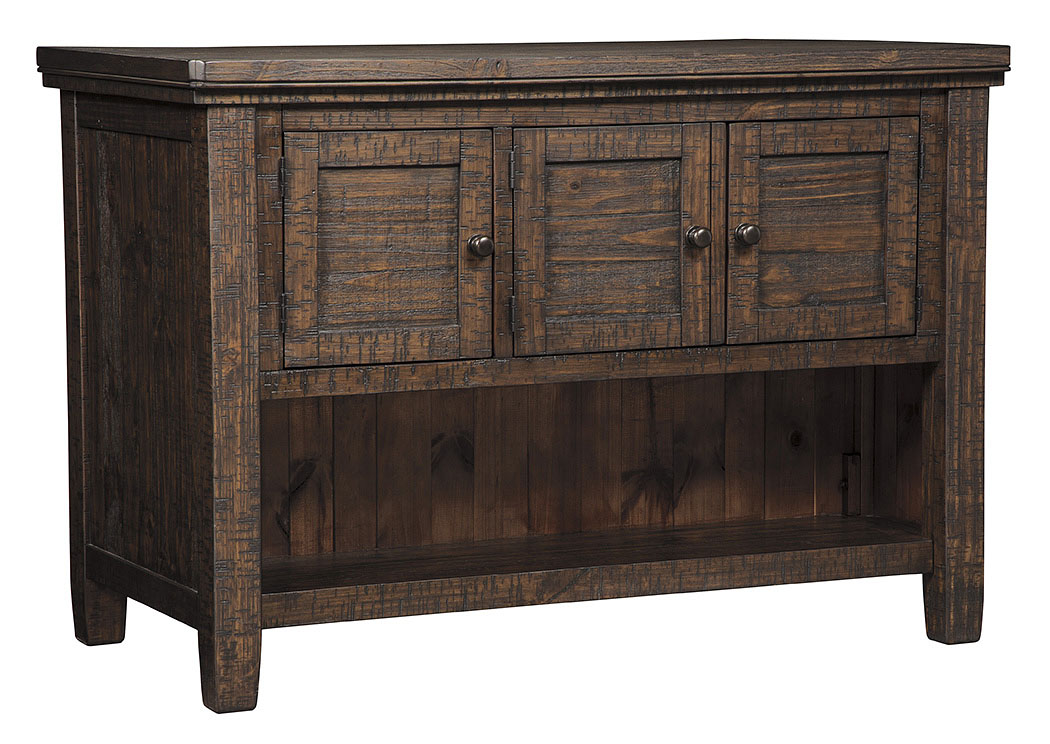 Trudell Dark Brown Rectangular Counter Table w/Storage,ABF Signature Design by Ashley