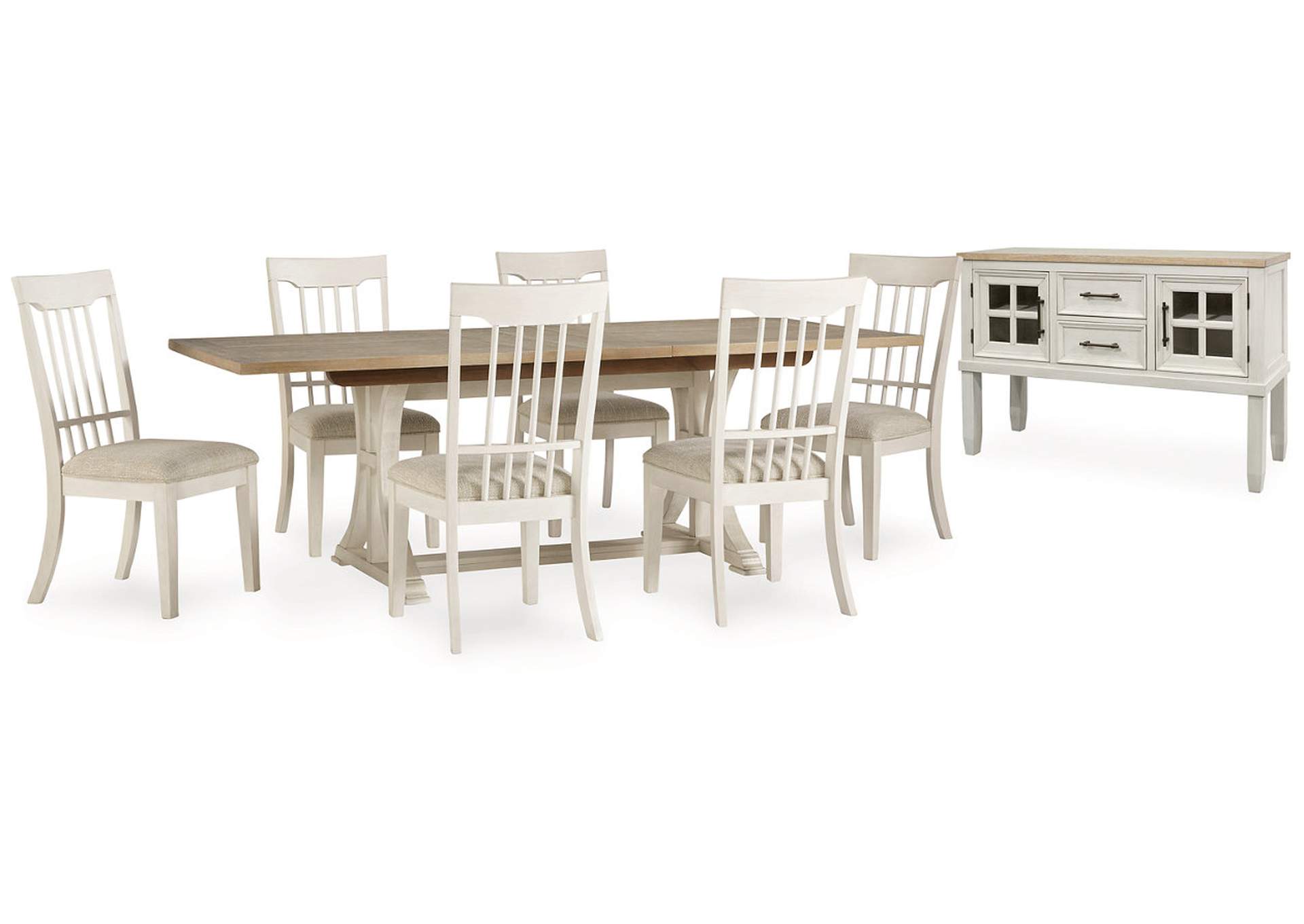 Shaybrock Dining Table and 6 Chairs with Storage