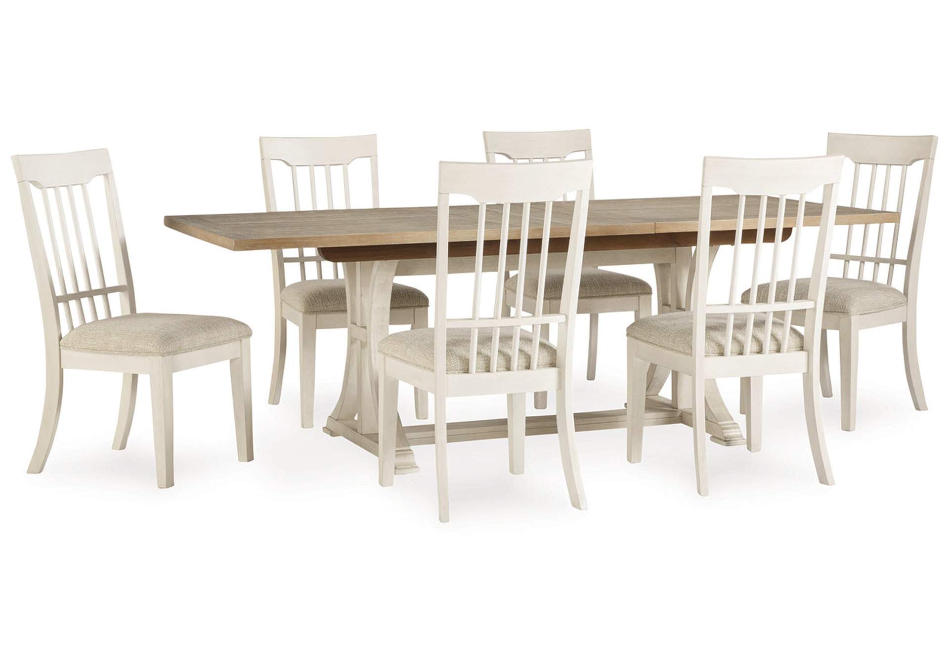 Shaybrock Dining Table and 6 Chairs with Storage,Benchcraft