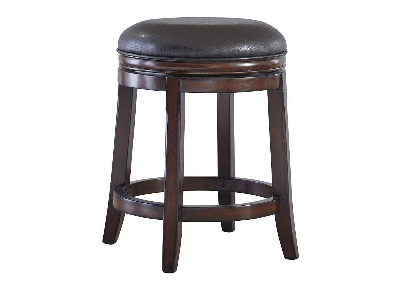 Porter Rustic Brown Upholstered Swivel Stool (Set of 2),ABF Millennium