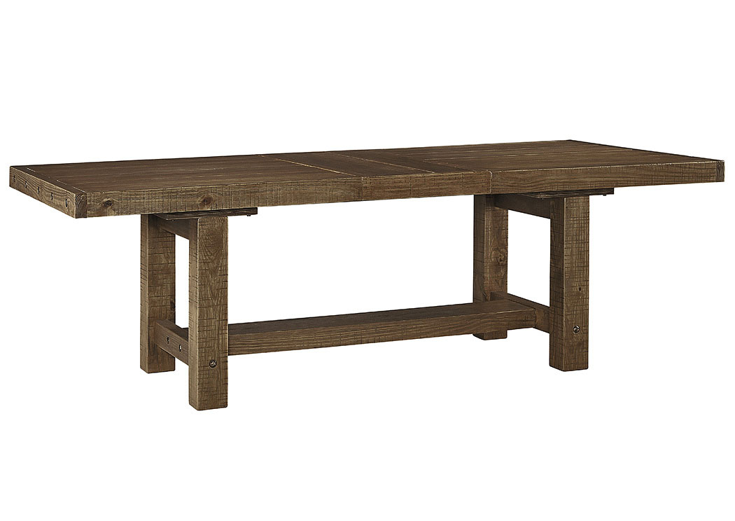 Tamilo Gray/Brown Rectangular Dining Room Extension Table,ABF Signature Design by Ashley