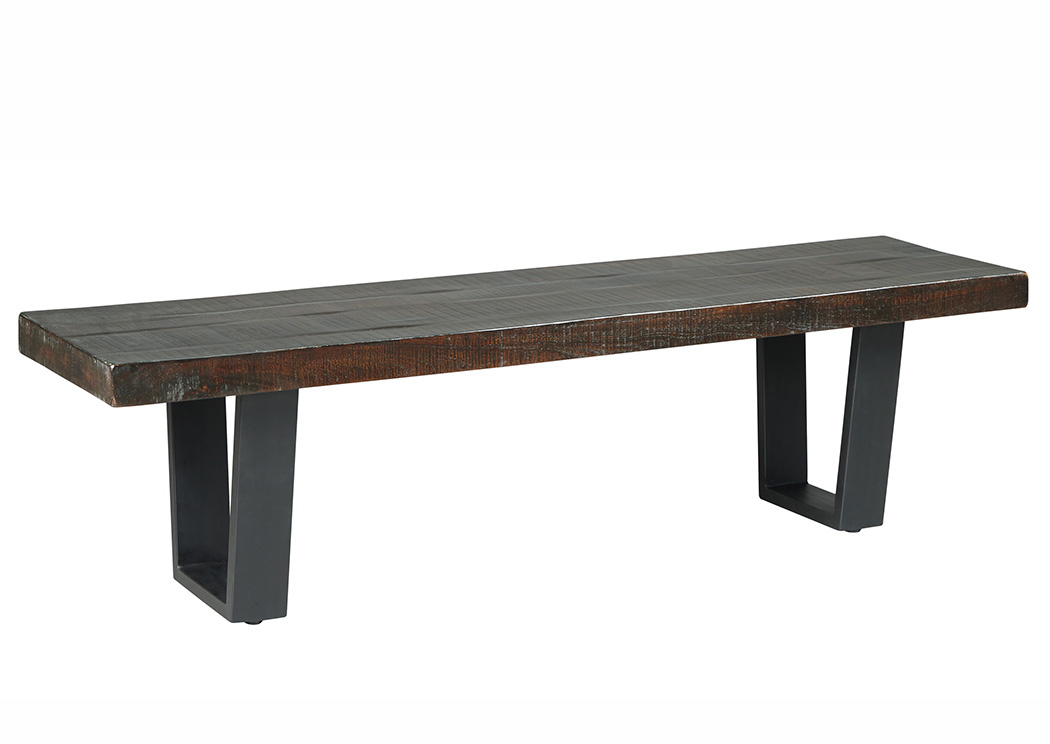 Parlone Dark Brown Large Dining Room Bench,ABF Signature Design by Ashley