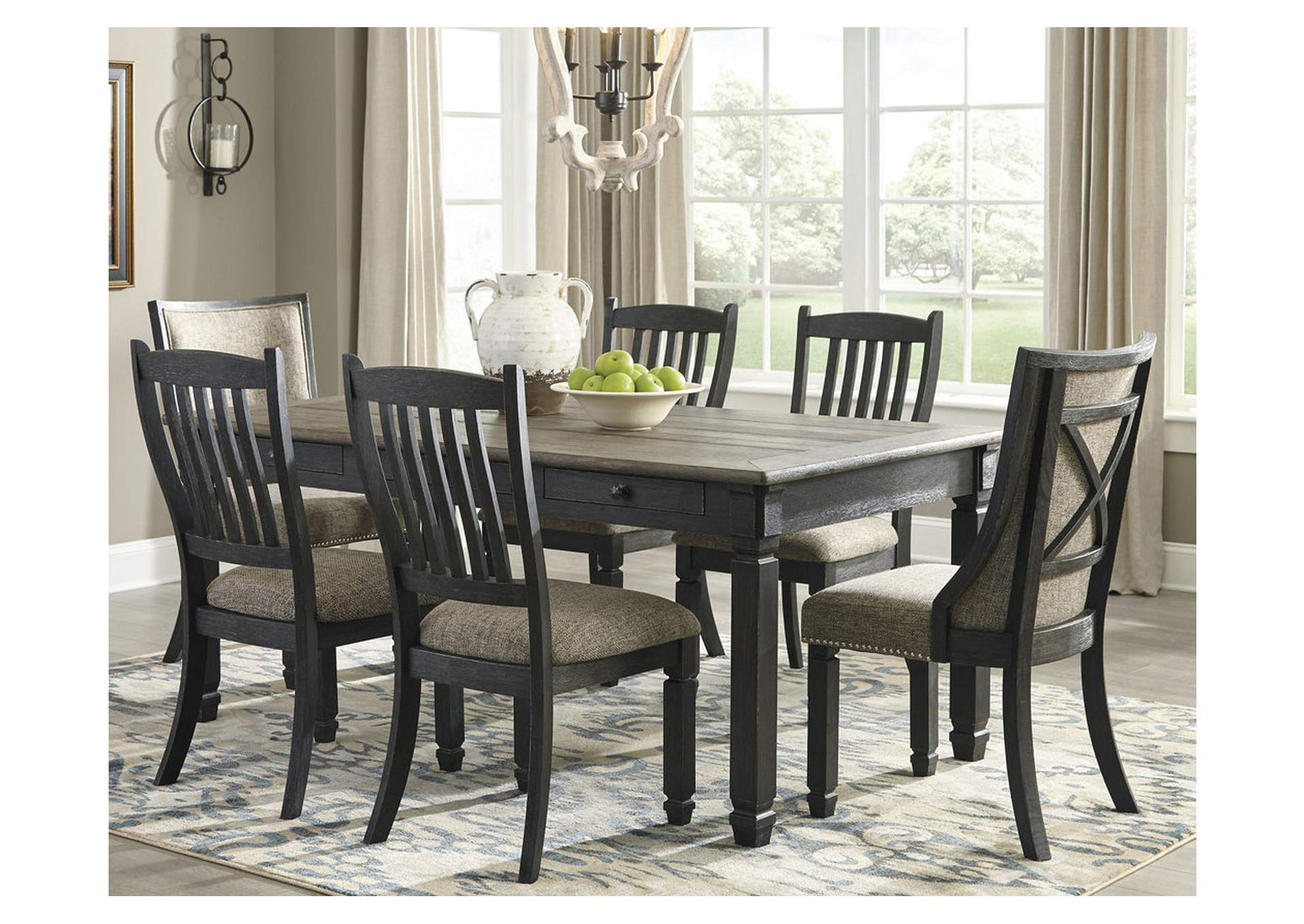 Tyler Creek Dining Table with 6 Chairs,Signature Design By Ashley