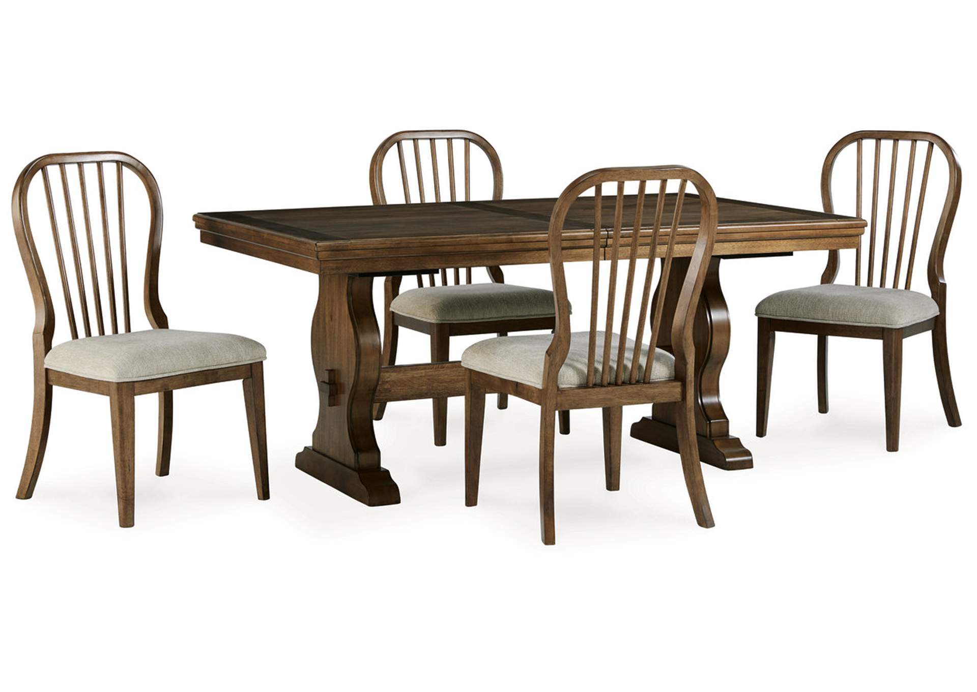 Sturlayne Dining Table and 6 Chairs with Storage,Benchcraft