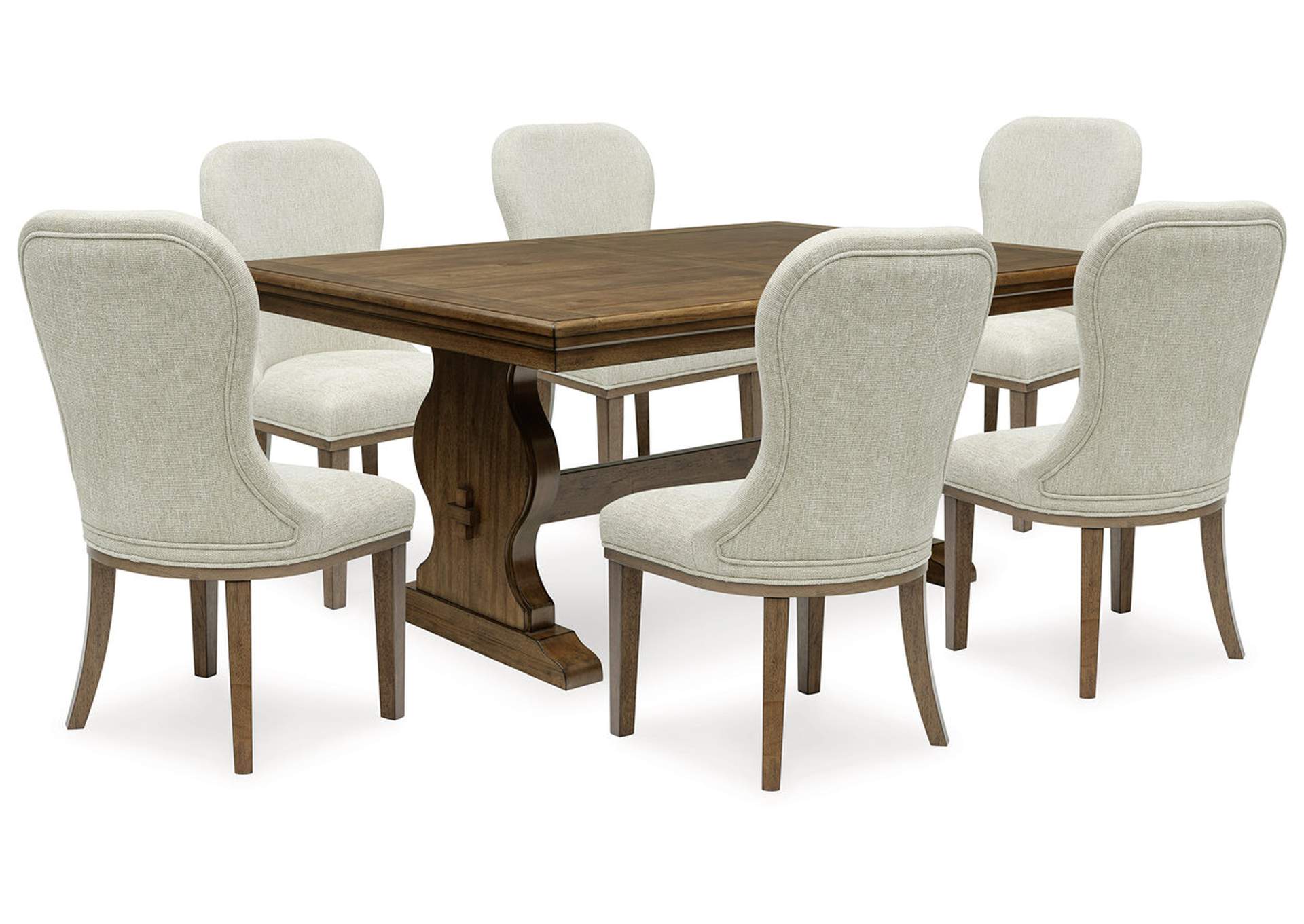 Sturlayne Dining Table and 6 Chairs with Storage,Benchcraft