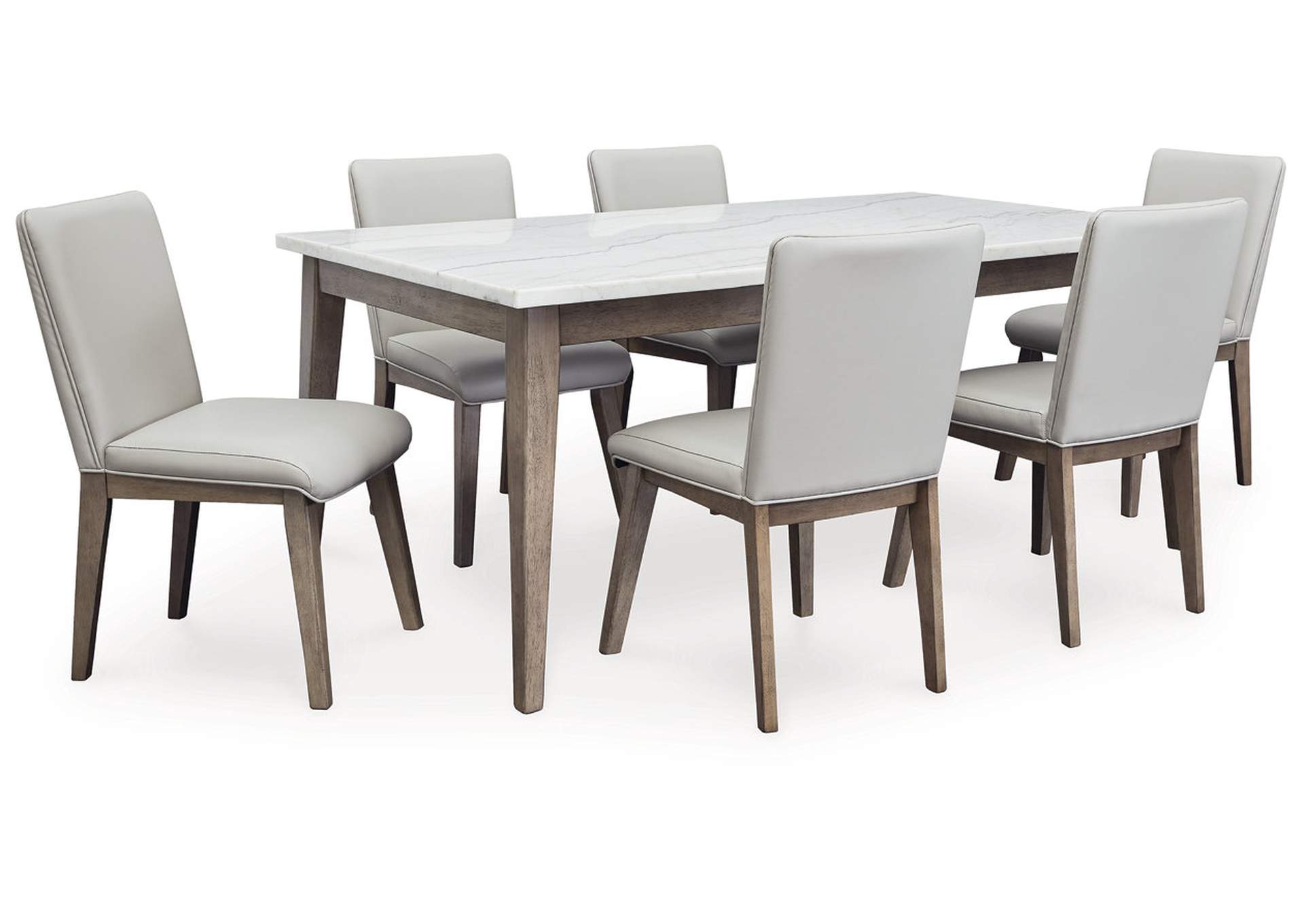 Loyaska Dining Table and 6 Chairs,Signature Design By Ashley