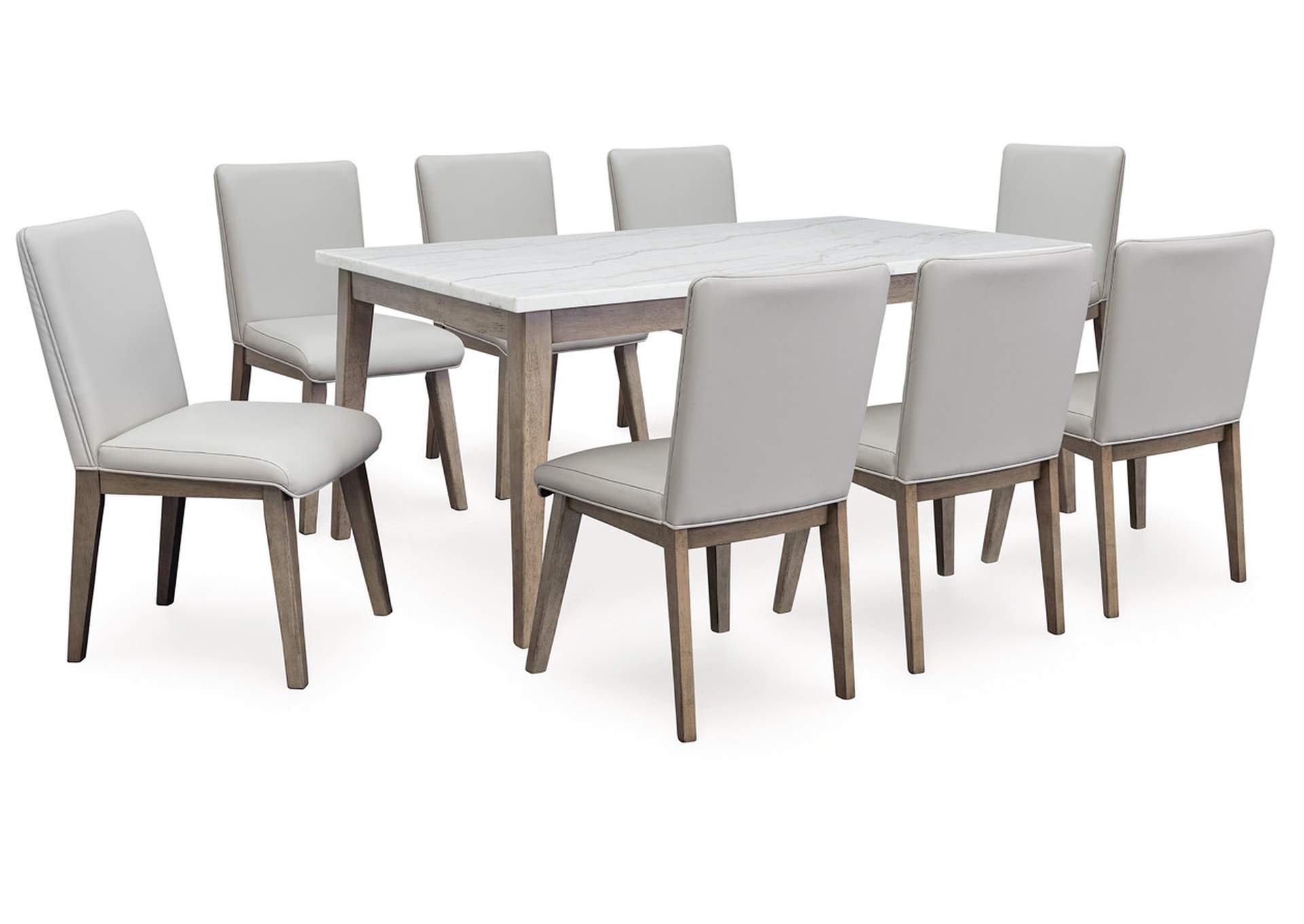 Loyaska Dining Table and 8 Chairs,Signature Design By Ashley