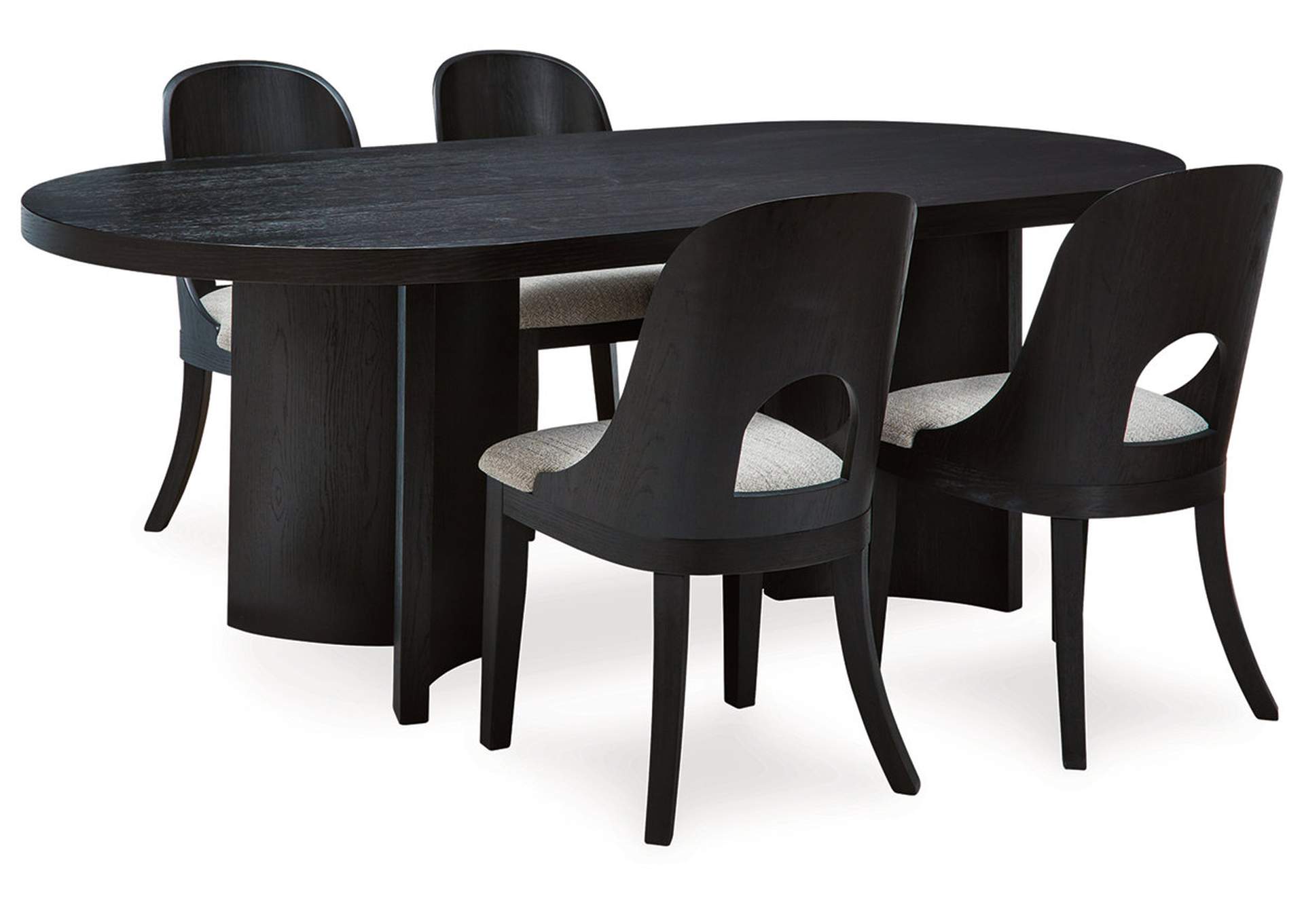 Rowanbeck Dining Table and 4 Chairs,Signature Design By Ashley