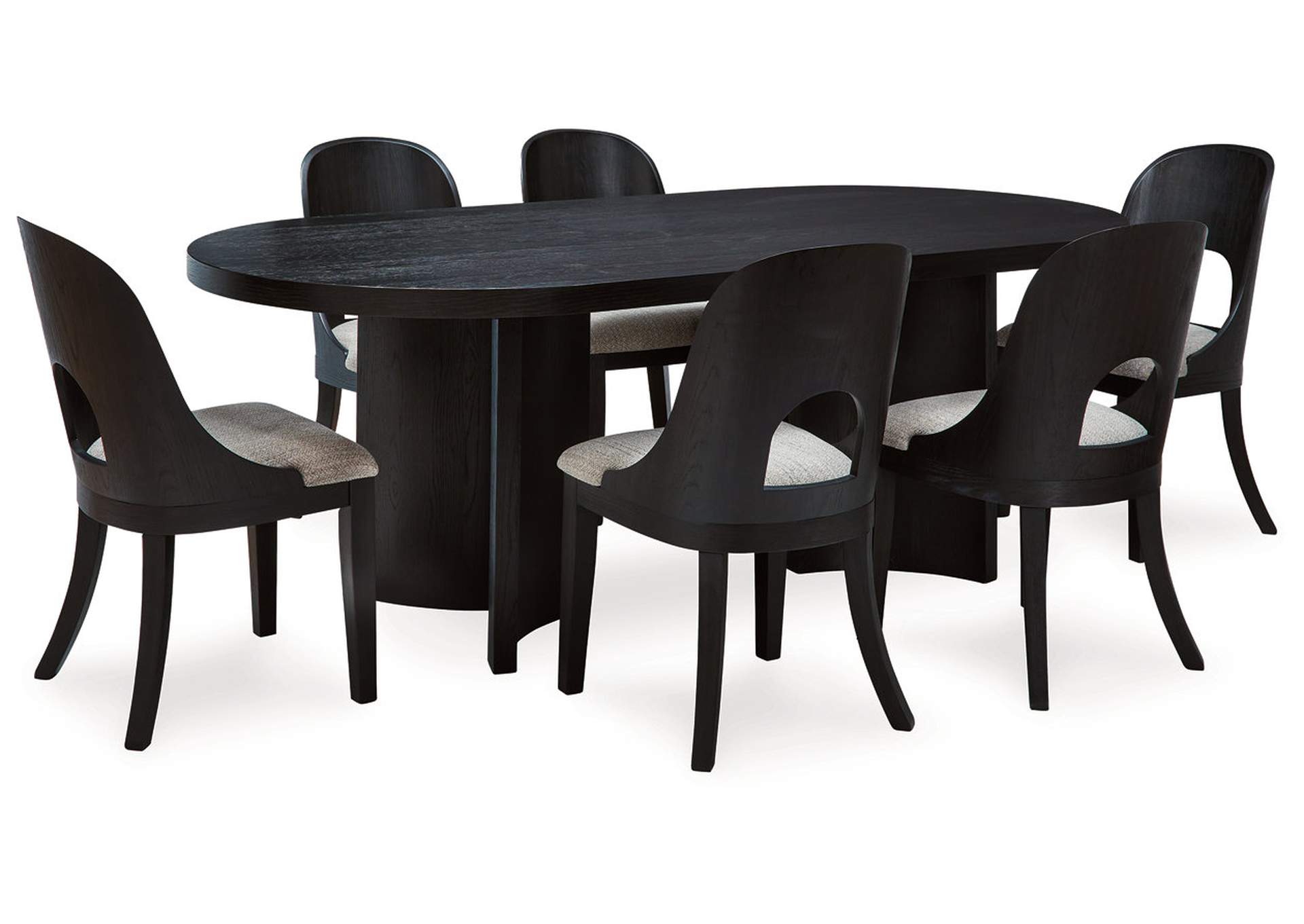 Rowanbeck Dining Table and 6 Chairs,Signature Design By Ashley