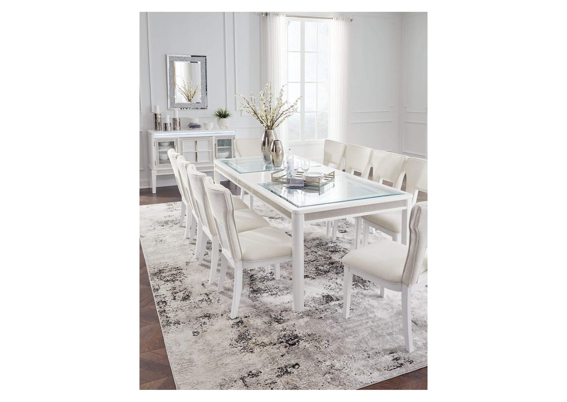 Chalanna Dining Table and 10 Chairs,Signature Design By Ashley