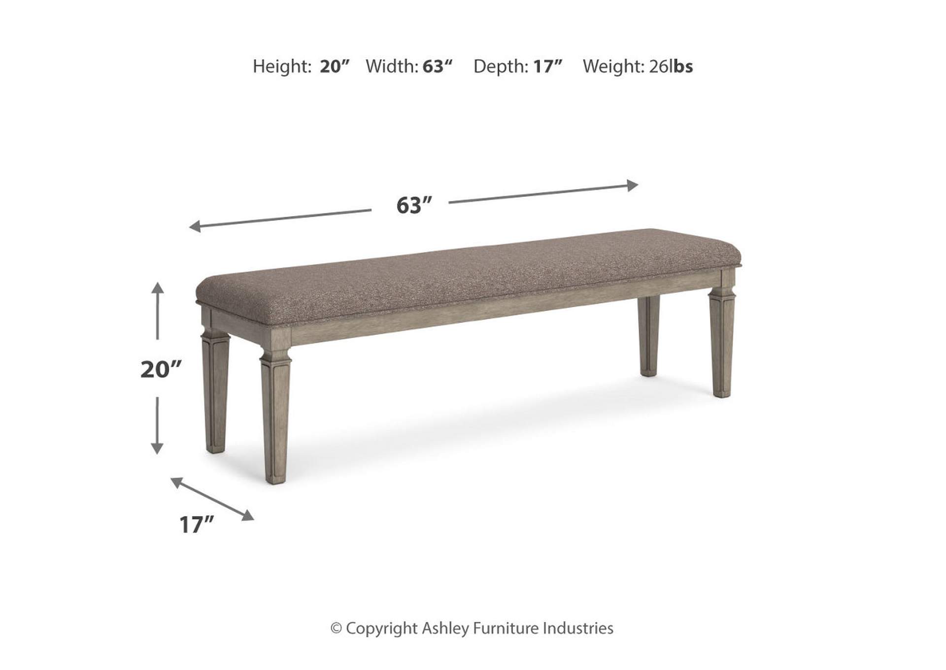 Lexorne Dining Table and 4 Chairs and Bench with Storage,Signature Design By Ashley