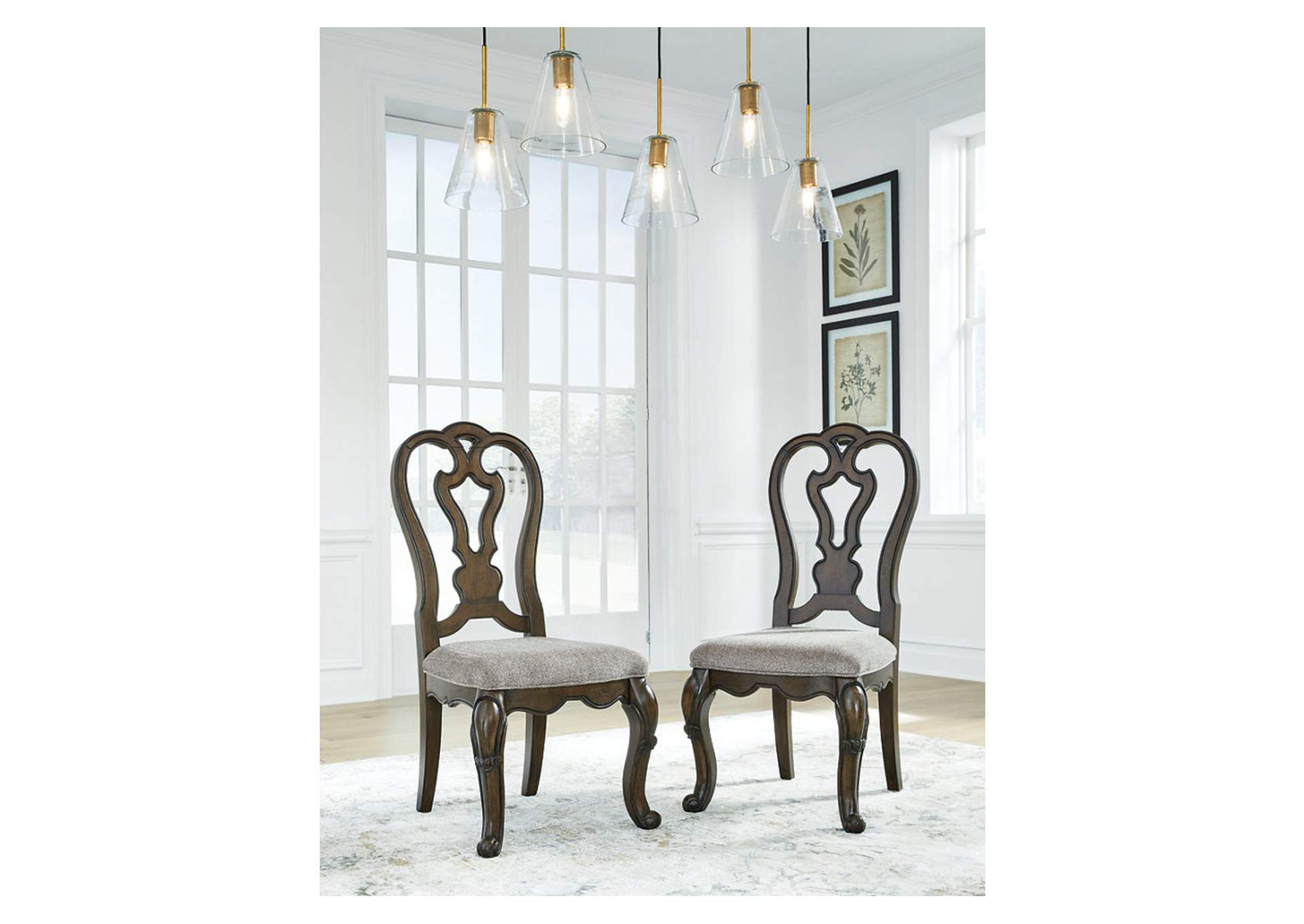 Maylee Dining Table and 6 Chairs with Storage,Signature Design By Ashley