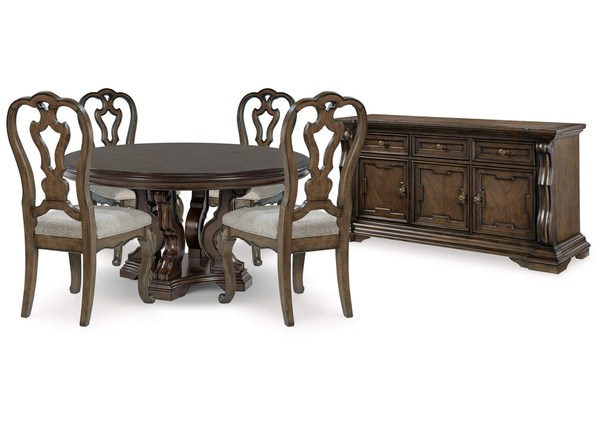 Maylee Dining Table and 4 Chairs with Storage,Signature Design By Ashley