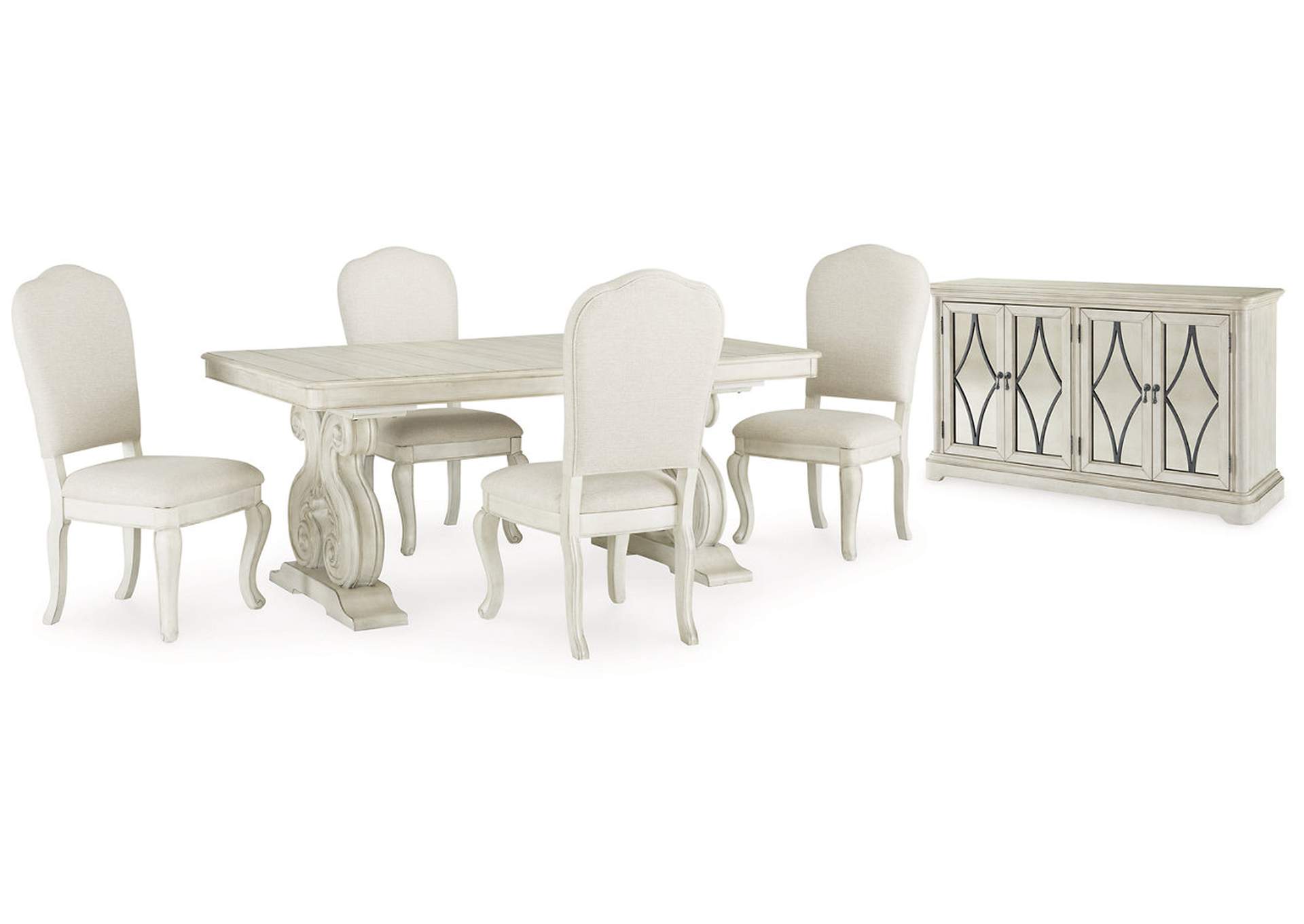 Arlendyne Dining Table and 4 Chairs with Storage,Signature Design By Ashley