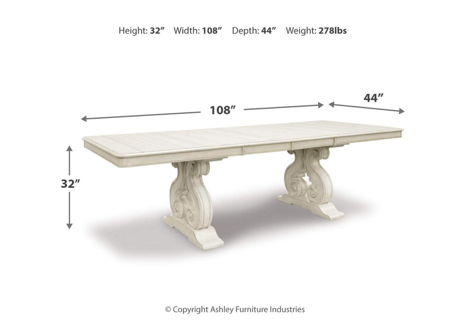 Arlendyne Dining Table and 6 Chairs with Storage,Signature Design By Ashley