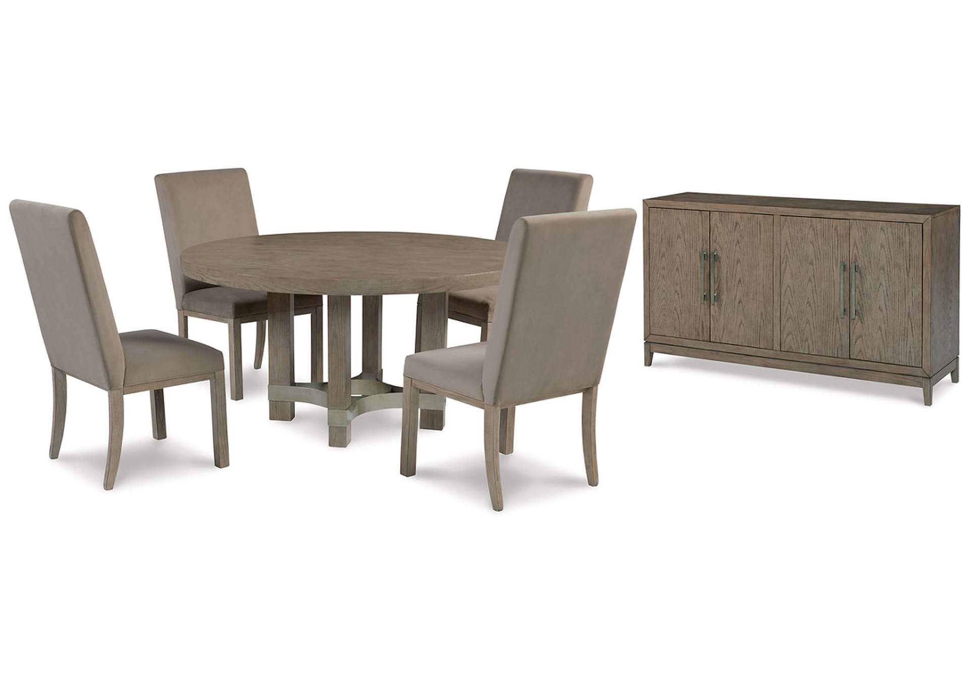 Chrestner Dining Table and 4 Chairs with Storage,Signature Design By Ashley