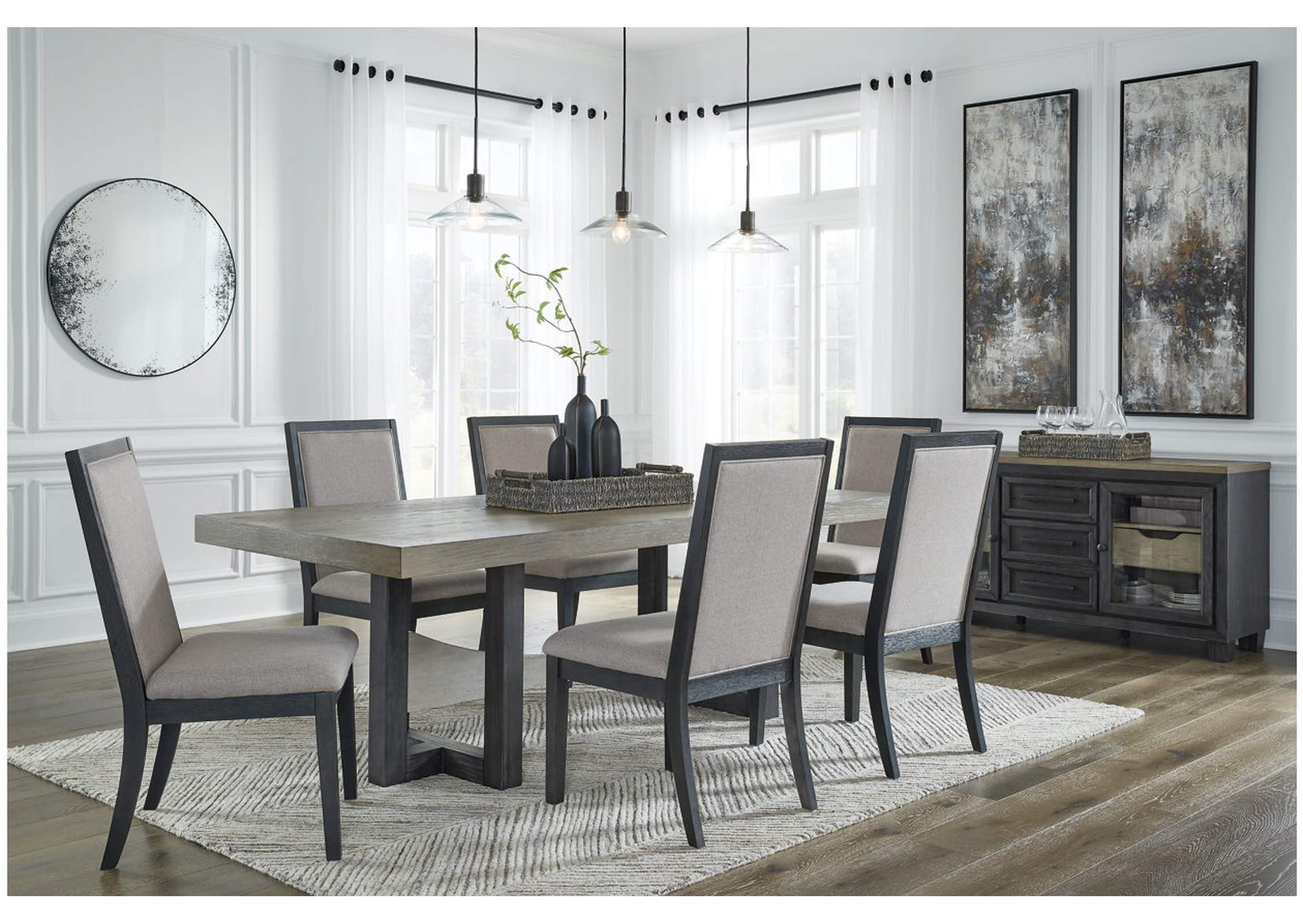 Foyland Dining Table and 6 Chairs,Signature Design By Ashley