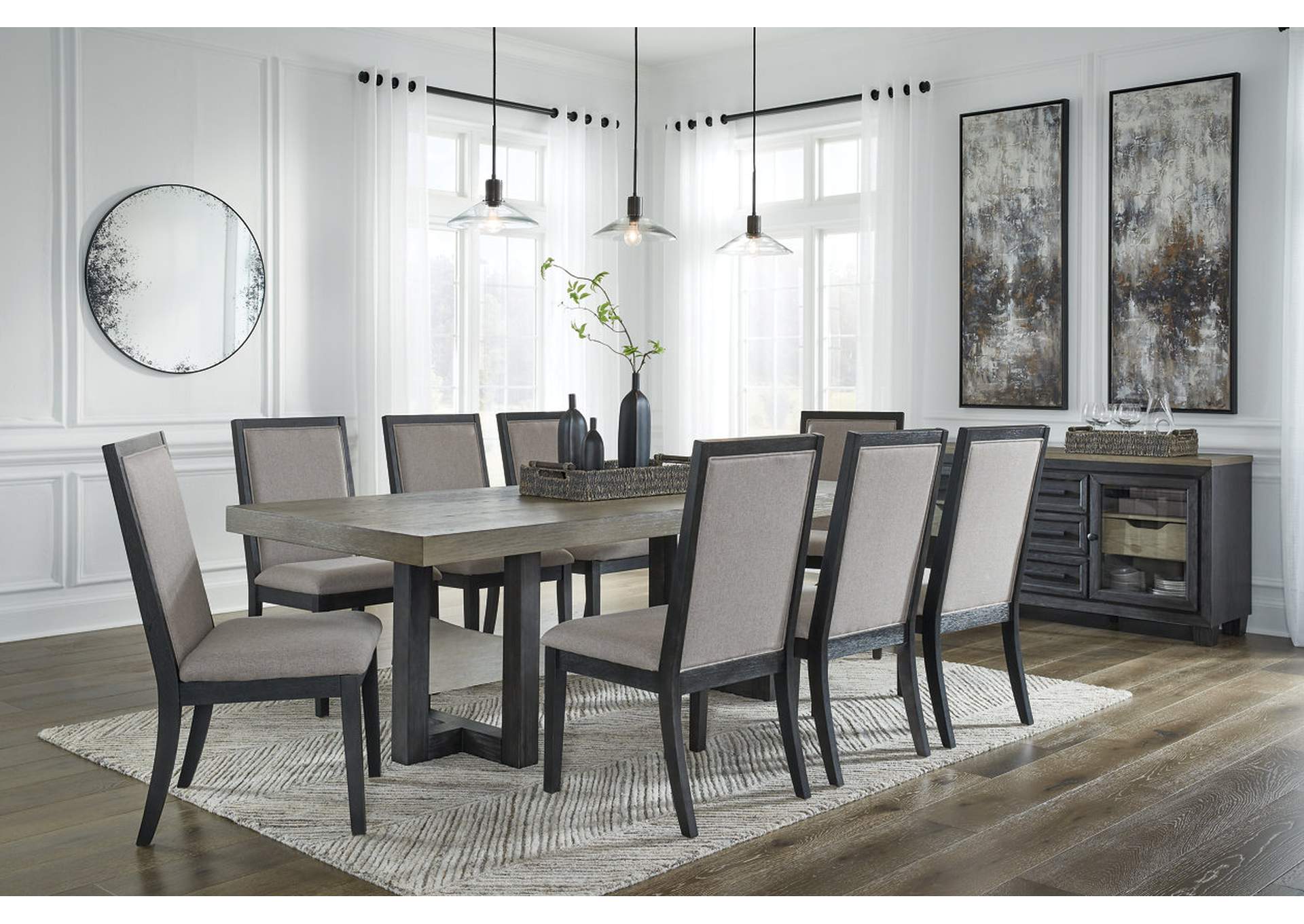 Foyland Dining Table and 8 Chairs,Signature Design By Ashley