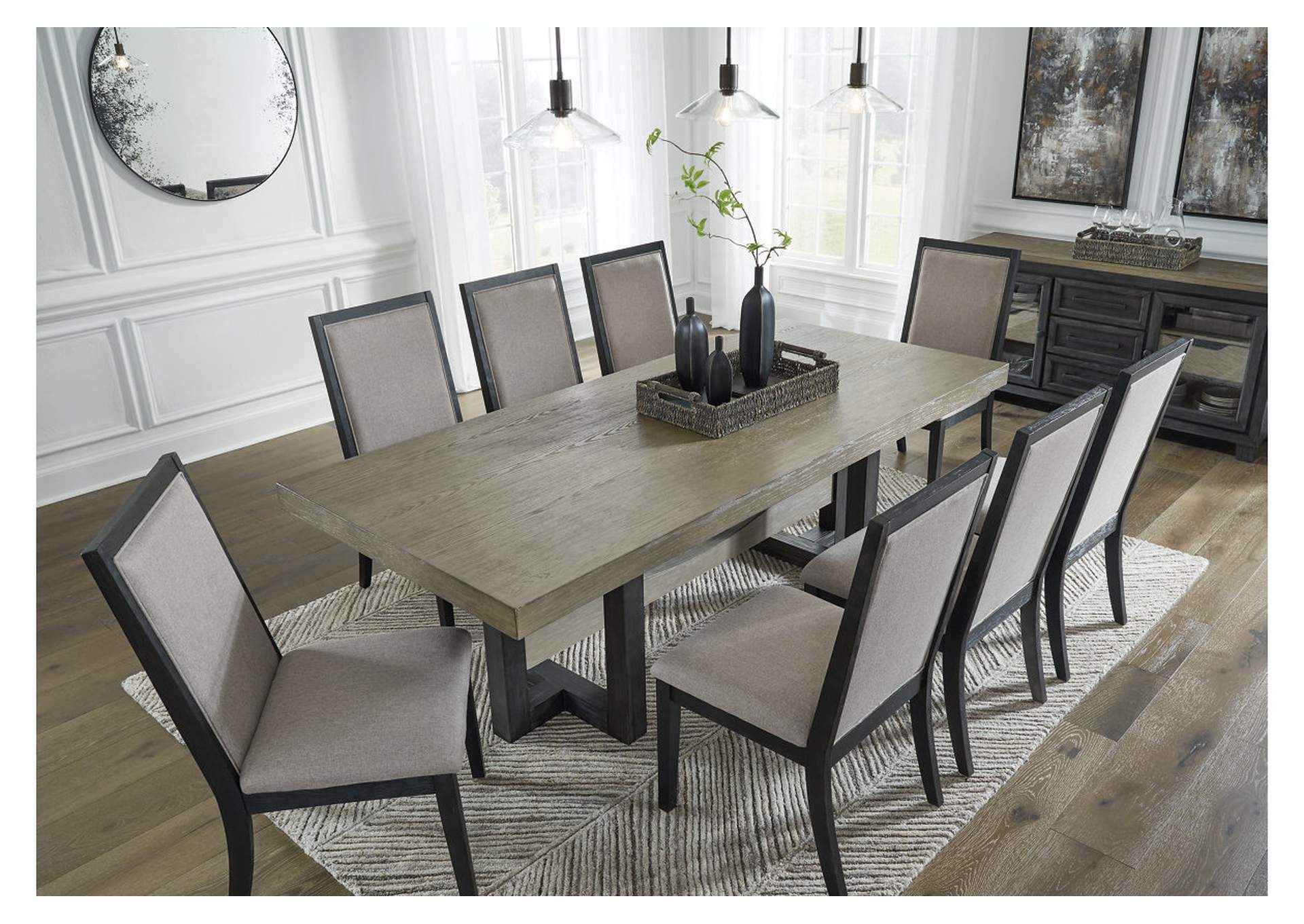 Foyland Dining Table and 8 Chairs,Signature Design By Ashley