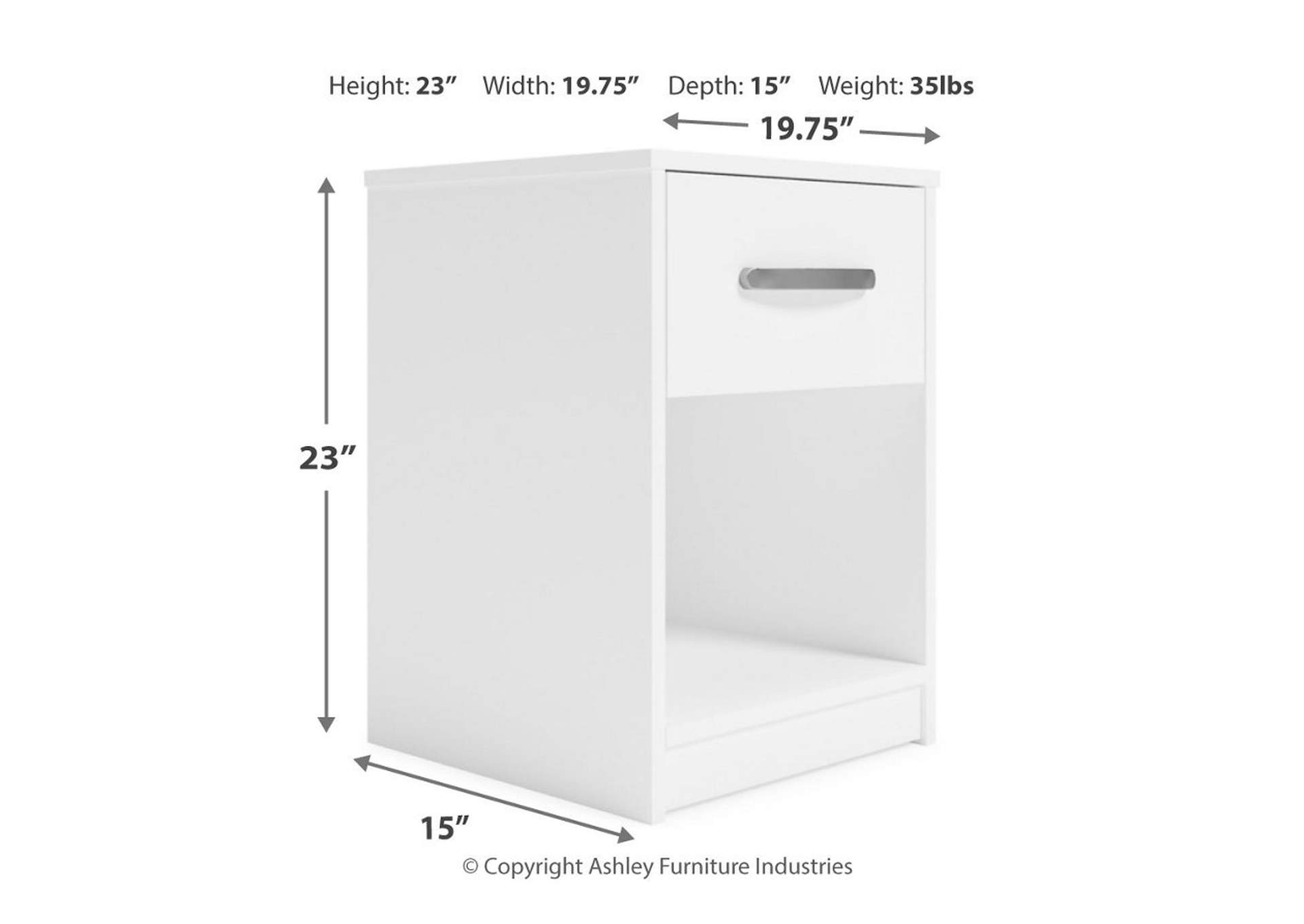 Flannia Nightstand,Signature Design By Ashley