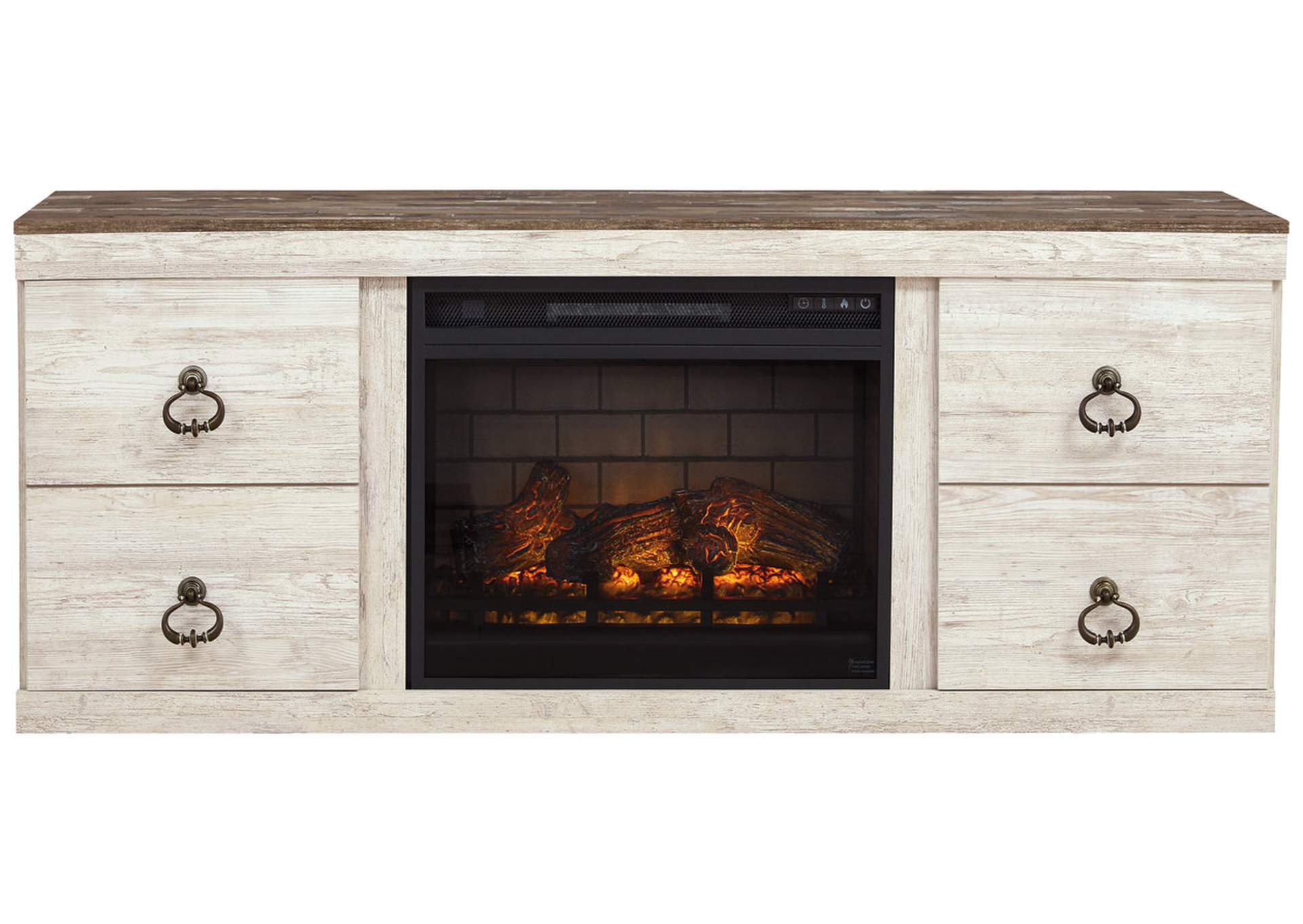 Willowton 60" TV Stand with Electric Fireplace,Signature Design By Ashley