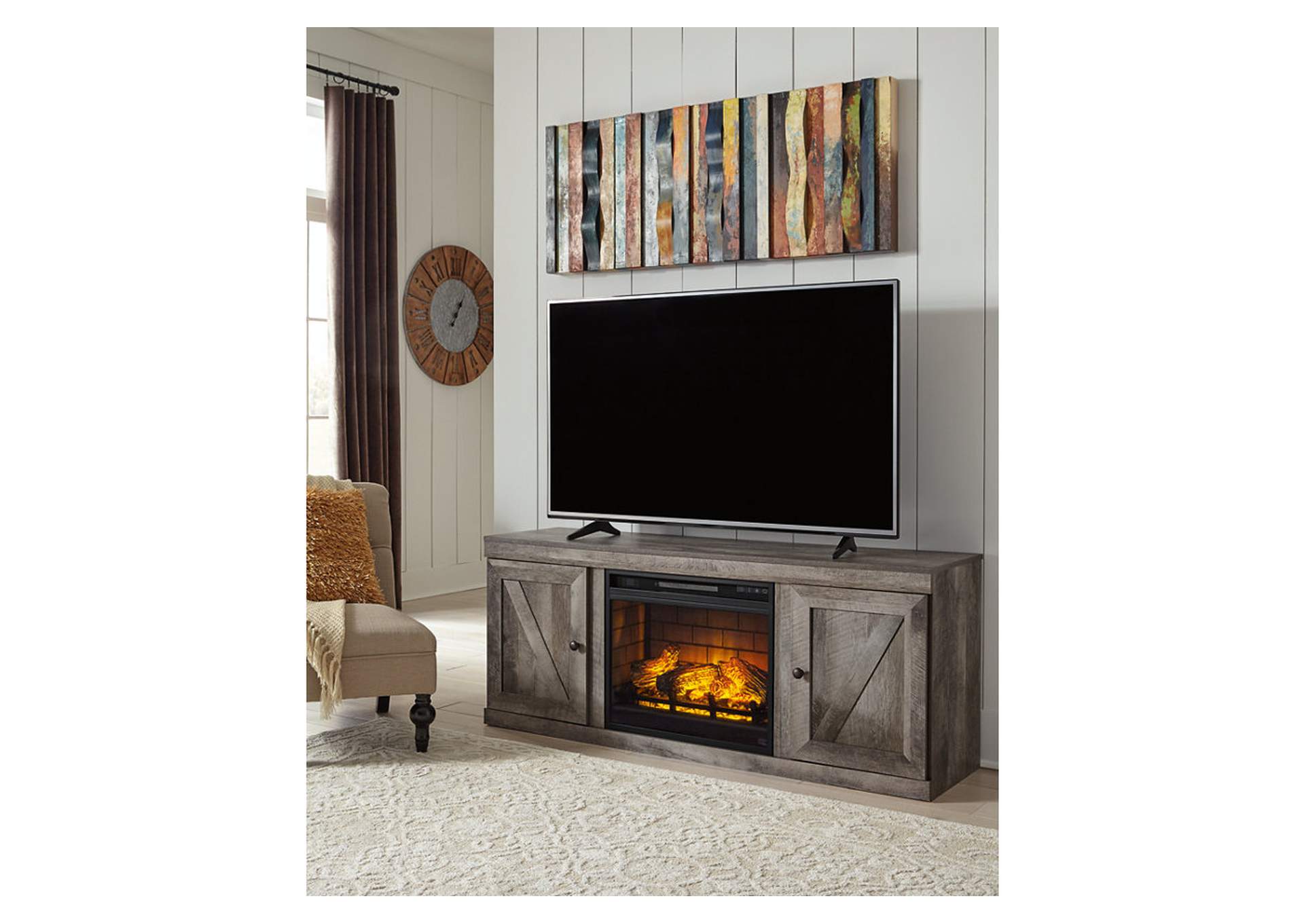 Wynnlow TV Stand with Electric Fireplace,Signature Design By Ashley