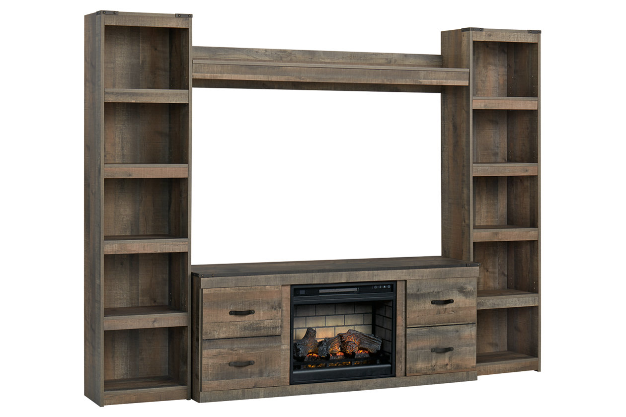 Trinell 4-Piece Entertainment Center with Electric Fireplace,Signature Design By Ashley