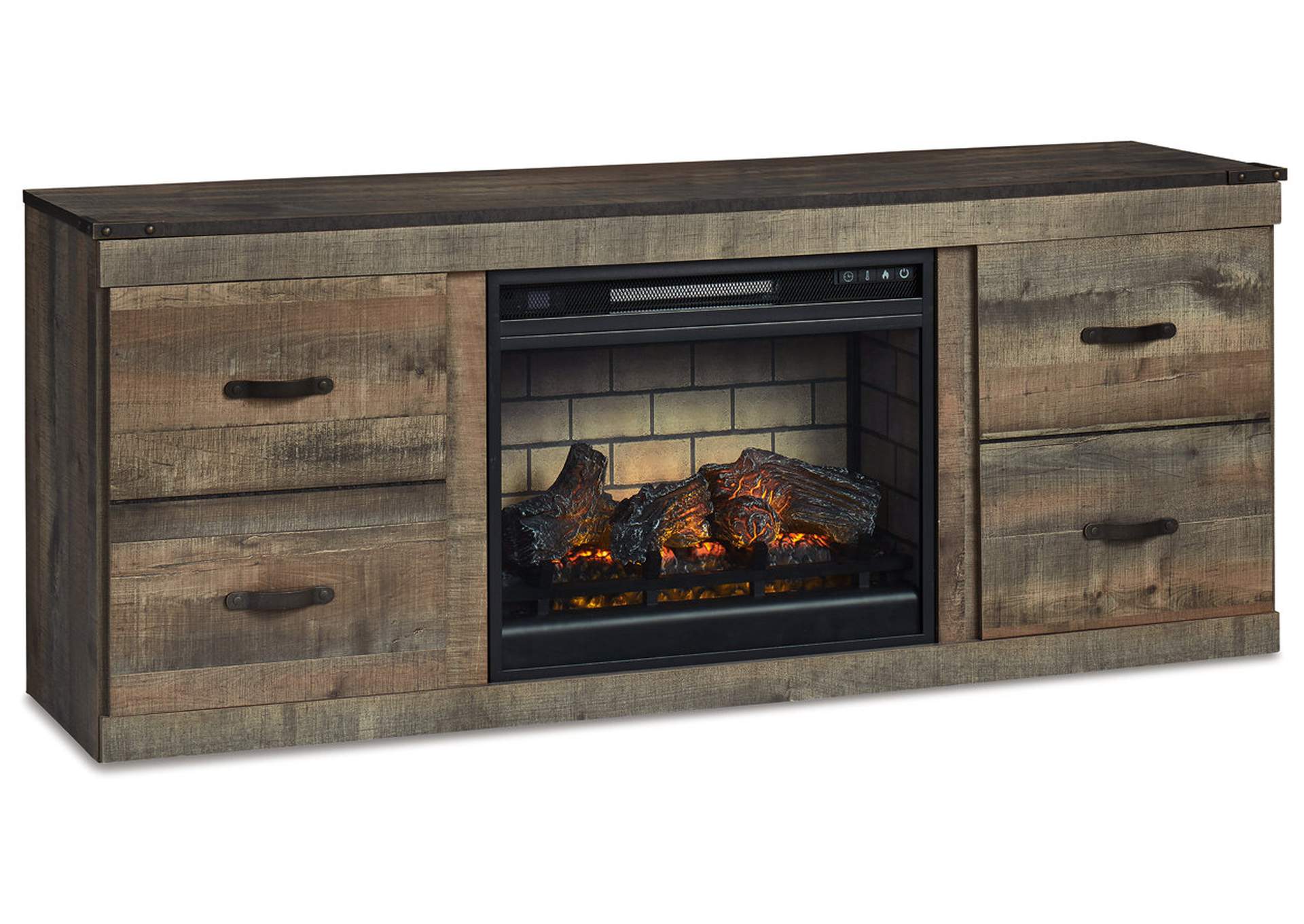 Trinell 60 Tv Stand With Electric, How To Install Ashley Fireplace Insert