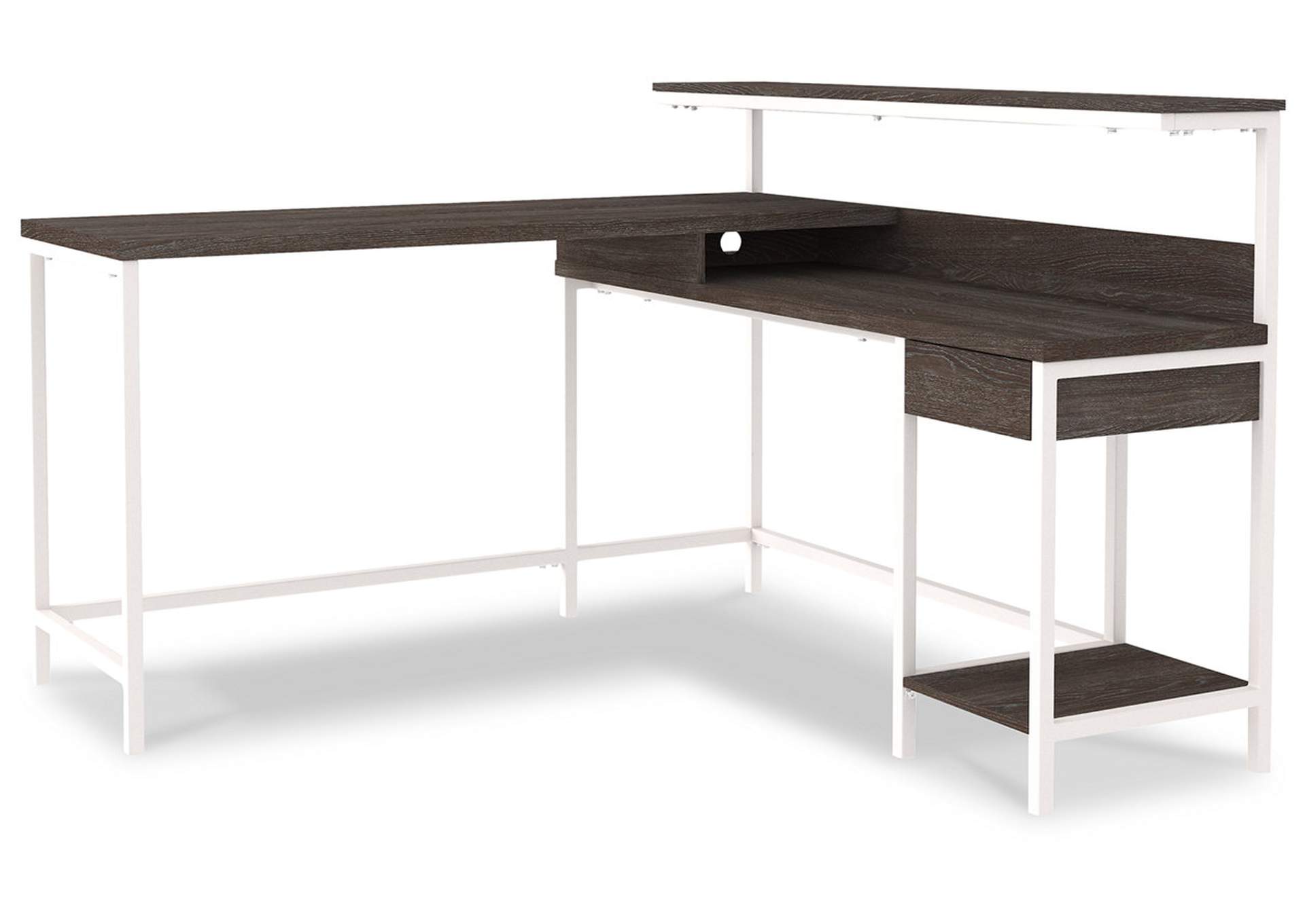 Dorrinson Home Office L-Desk with Storage Wow Furniture Outlet Inc.